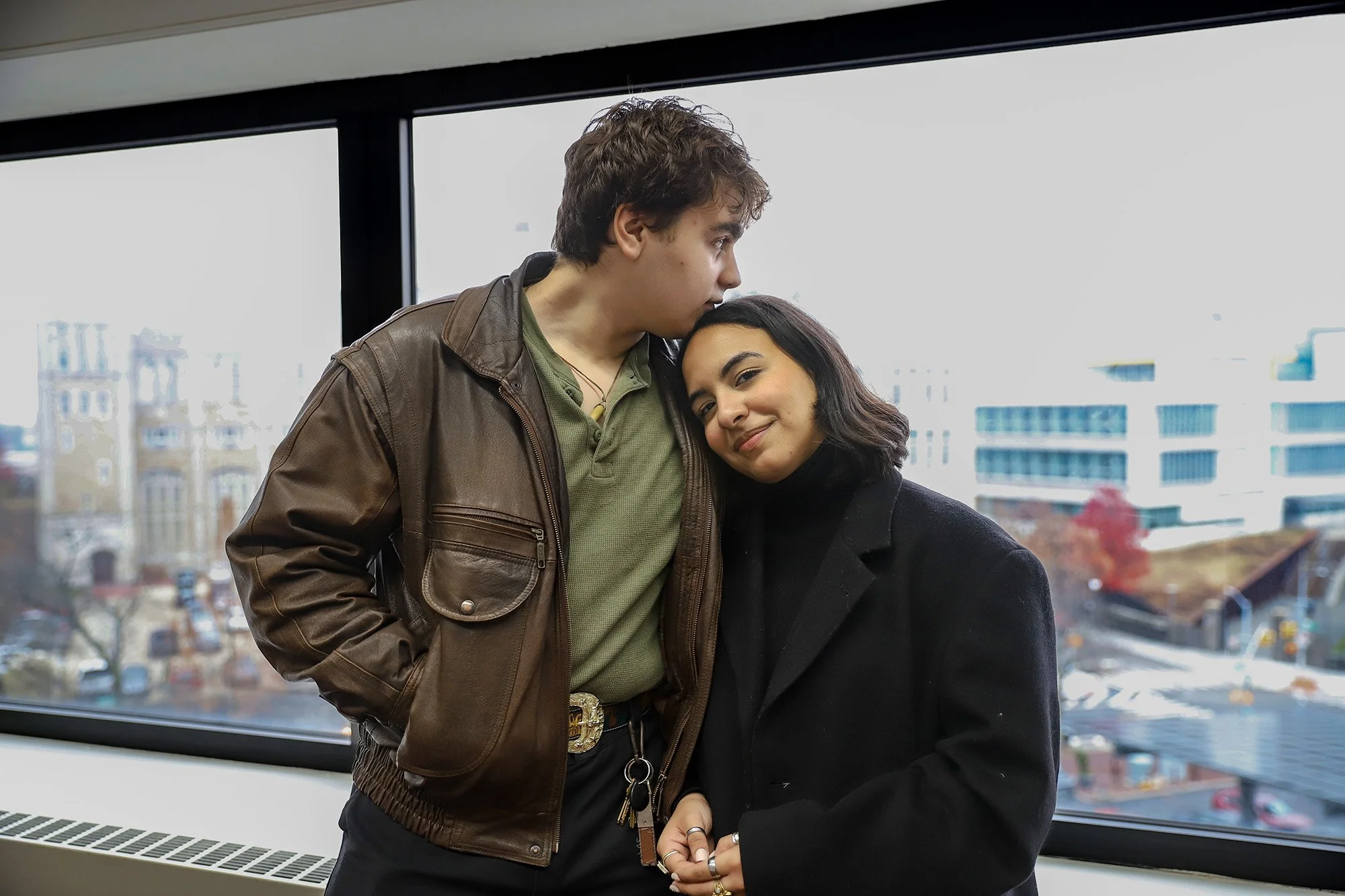 Chantal De Los Santos and David Nizar Giardina's story started in the library of the CUNY City College of New York when he passed her a flyer for a party. (Photo by Sandra Sadek)