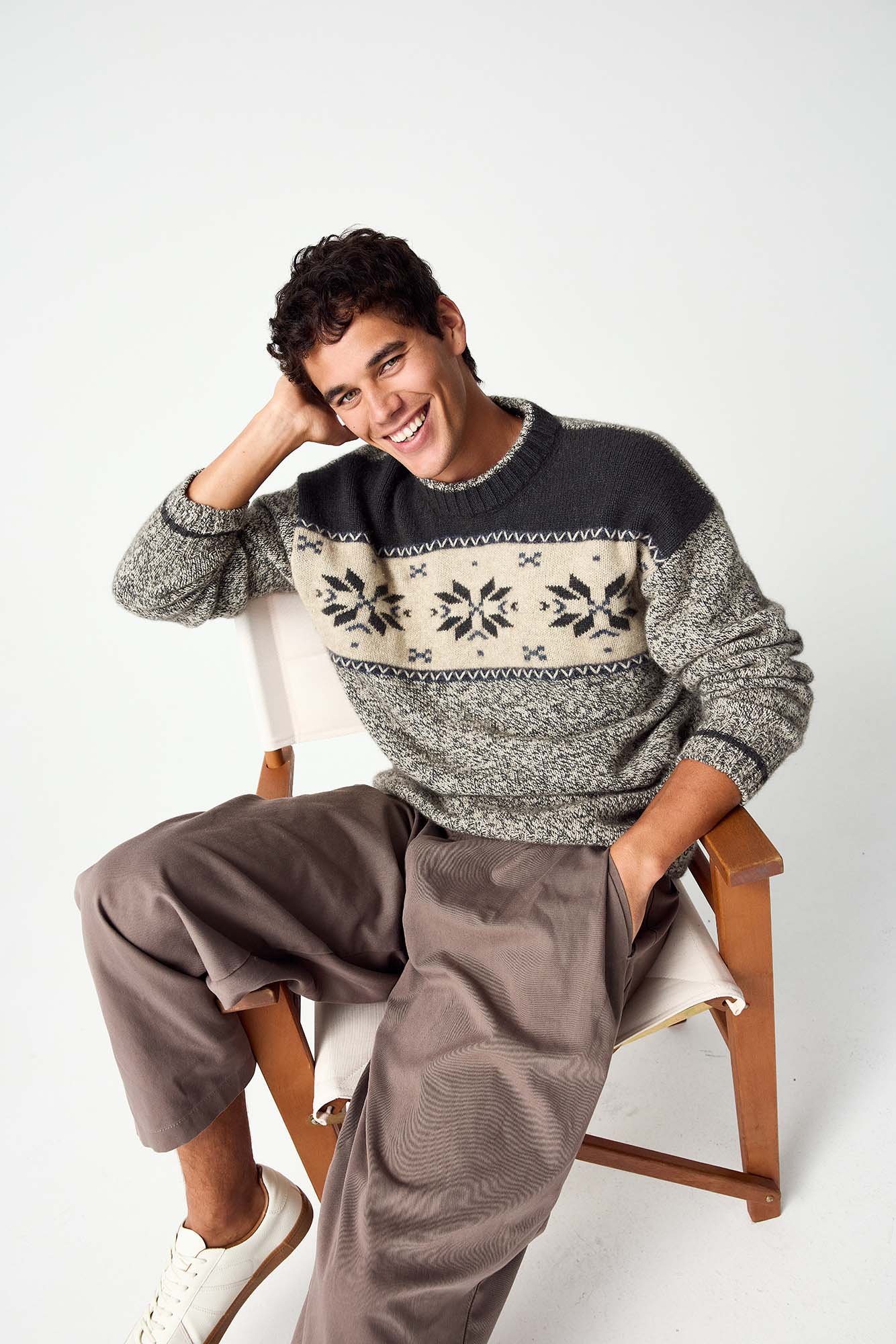 Commercial fashion campaign for Untouched World SS26, showcasing modern sustainable menswear photography.