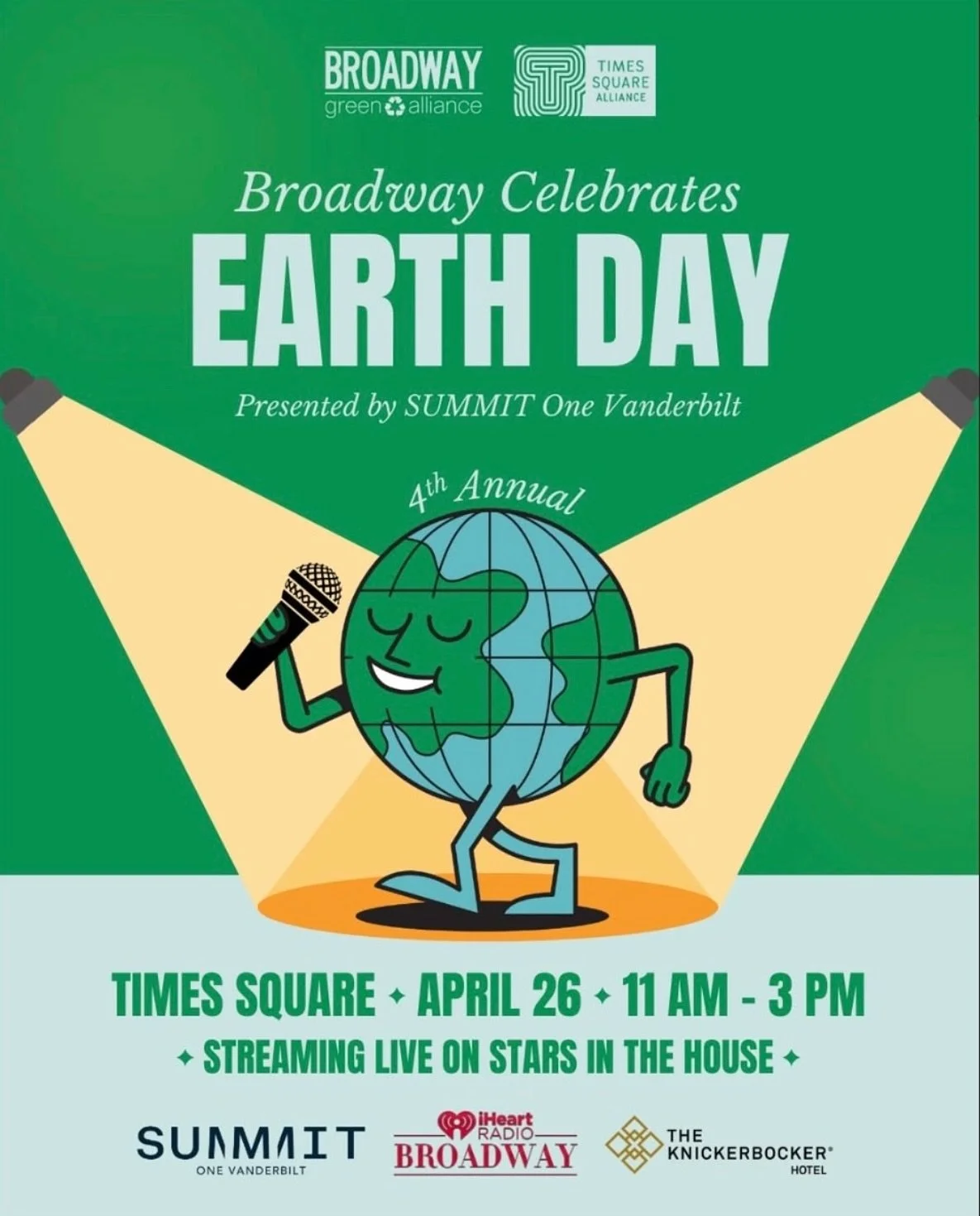 I&rsquo;ll be singing in the Broadway Celebrates Earth Day Concert this Saturday in Times Square! Come join us from 11-3 for a day of music and information on what we can do to fight the climate crisis 💙💚🌍