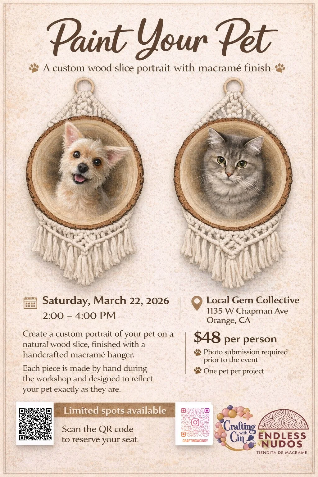 Macrame + Paint (Workshop Collab)