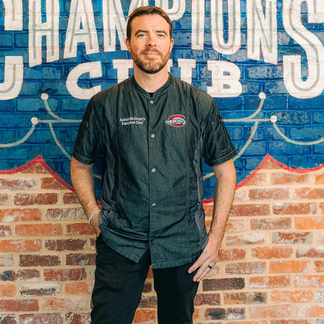 Executive Chef Austyn McGroarty at Fluor Field in Greenville, South Carolina
