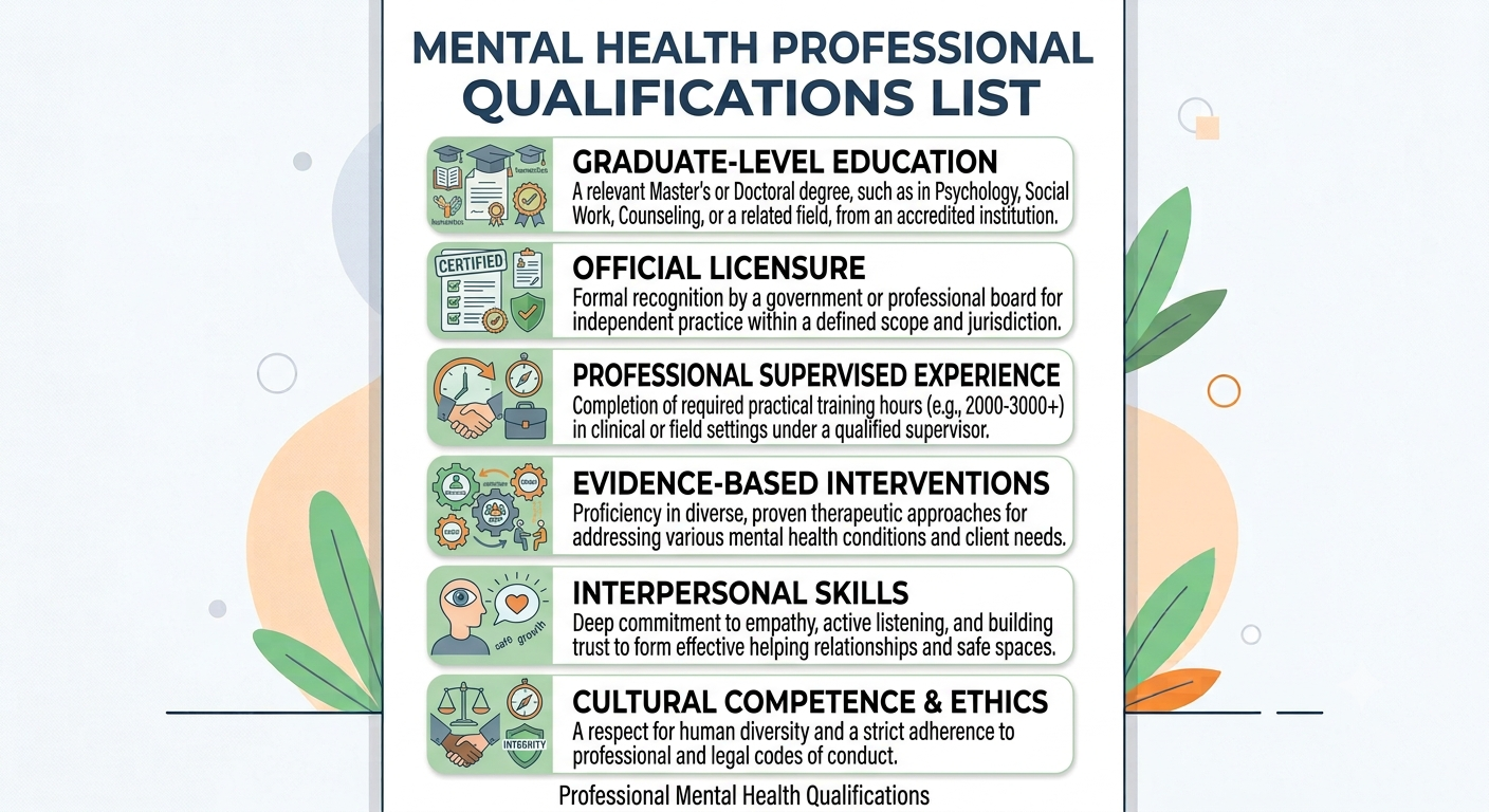 therapist qualifications