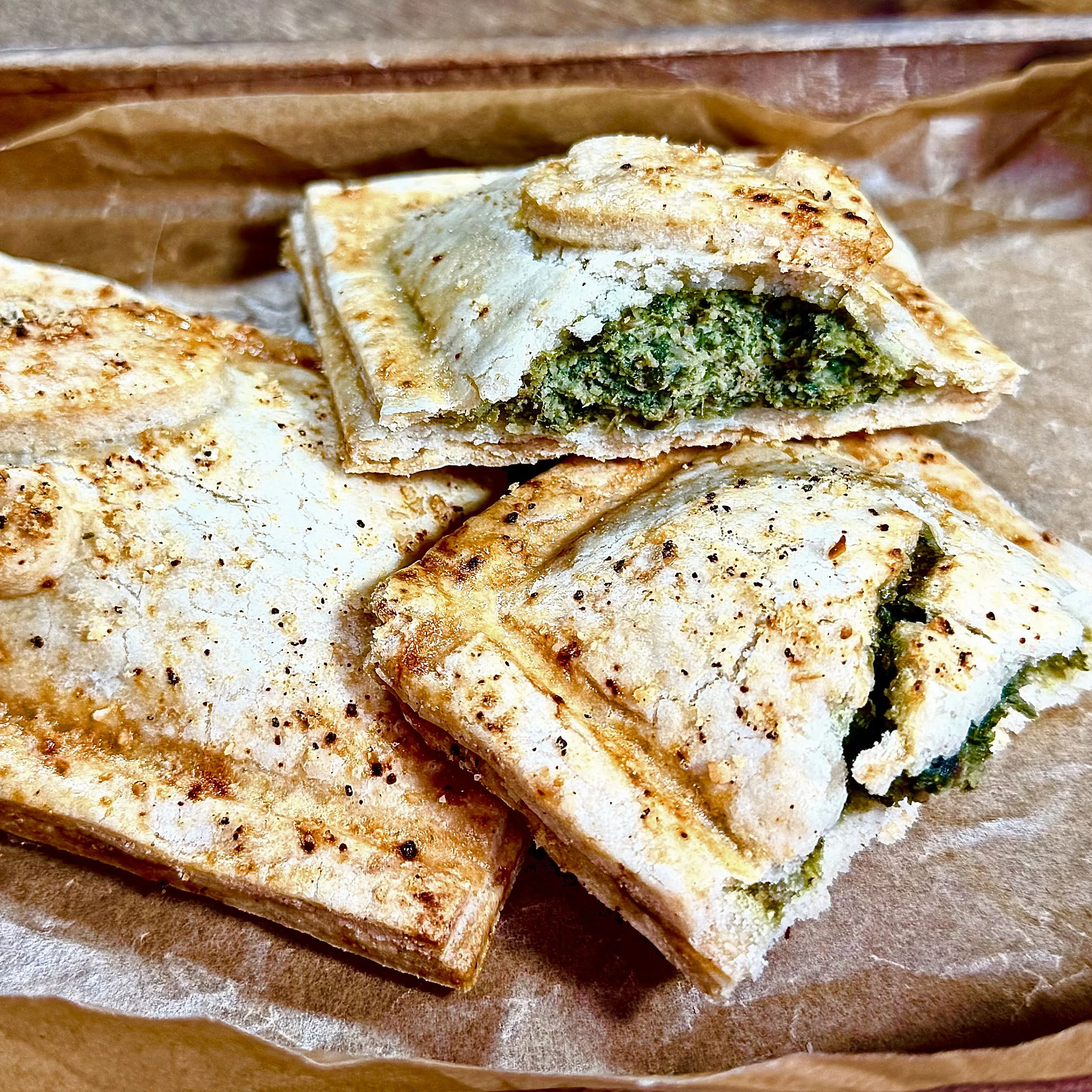 Mixed Greens and Pesto Hand Pie