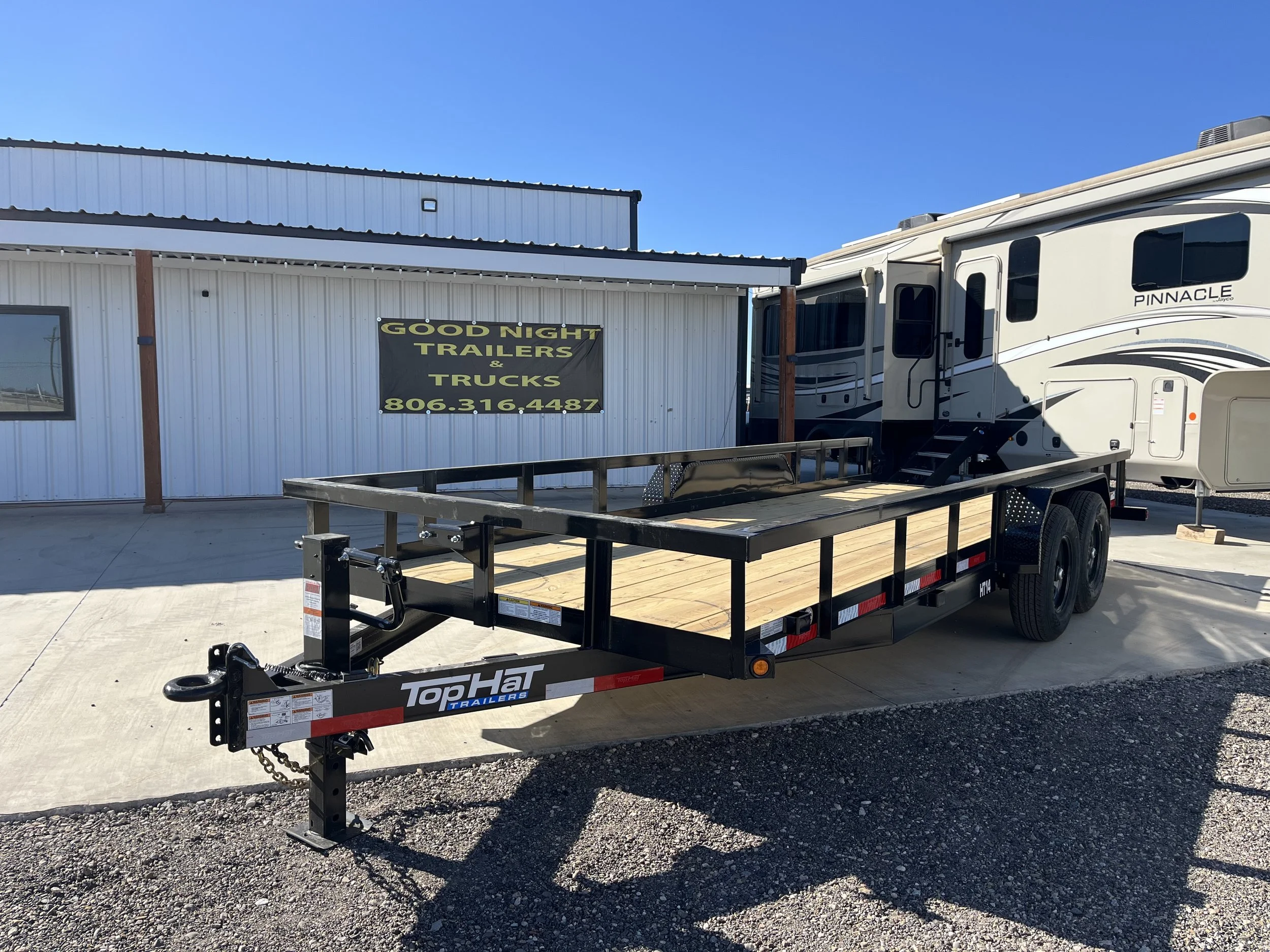 2026, TOPHAT, EQUIPMENT, 20FT X 83IN, 14K 20 FT EQUIPMENT TRAILER SQ TUBE RAILS REAR RAMPS N260555 - $6,286.00
