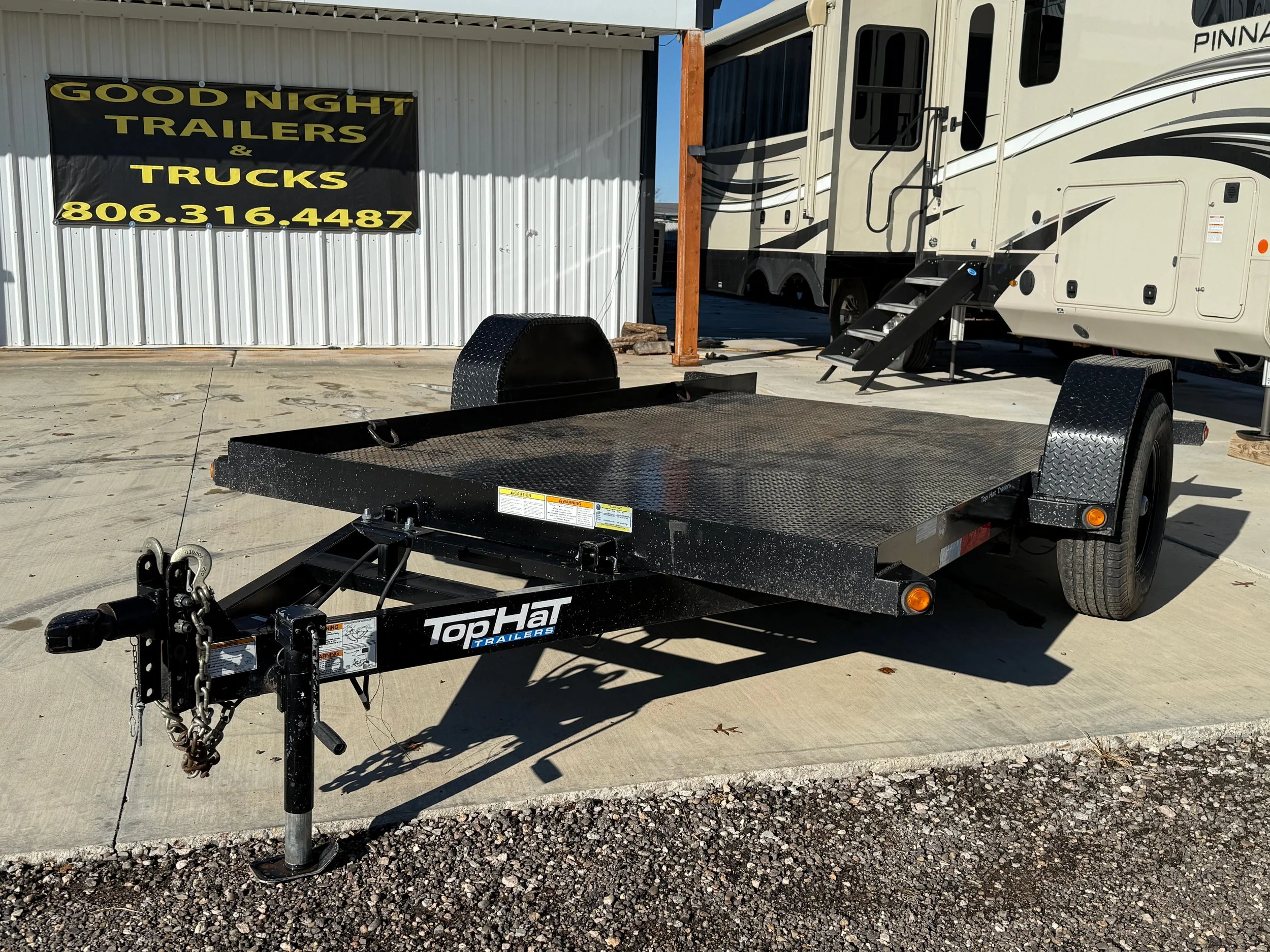 12FT X 79IN, 7K - USED TILT 12 FT STEEL FLOOR SINGLE AXLE N226856 - $4,200.00