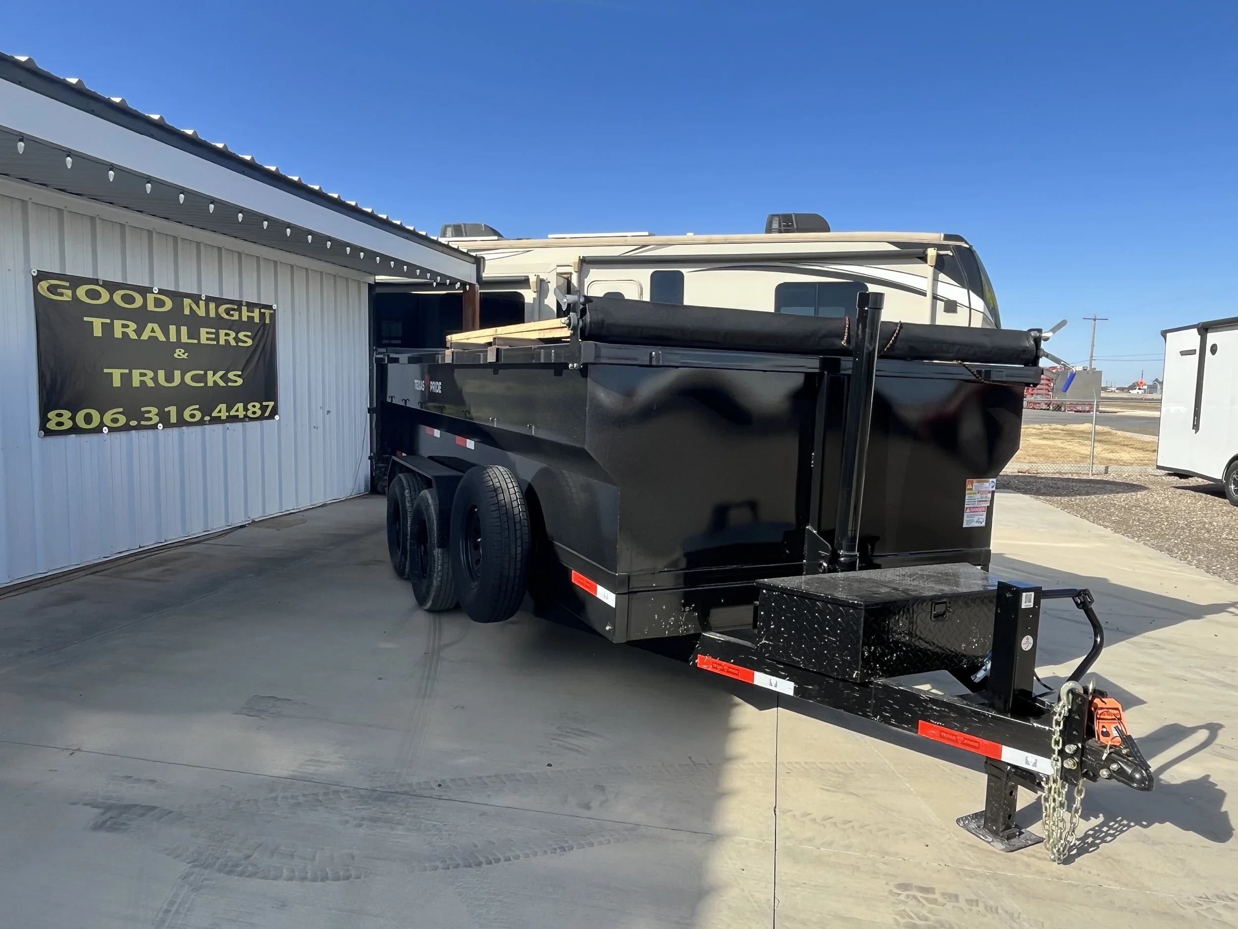 2026, TEXAS PRIDE, DUMP, 16FT X 83IN, 16K, 16 FT BUMPER PULL 8K AXLES TARP RAMPS SPARE SPREADER GATE REMOTE LIFT 14 PLY TIRES B083395 - $11,586.00