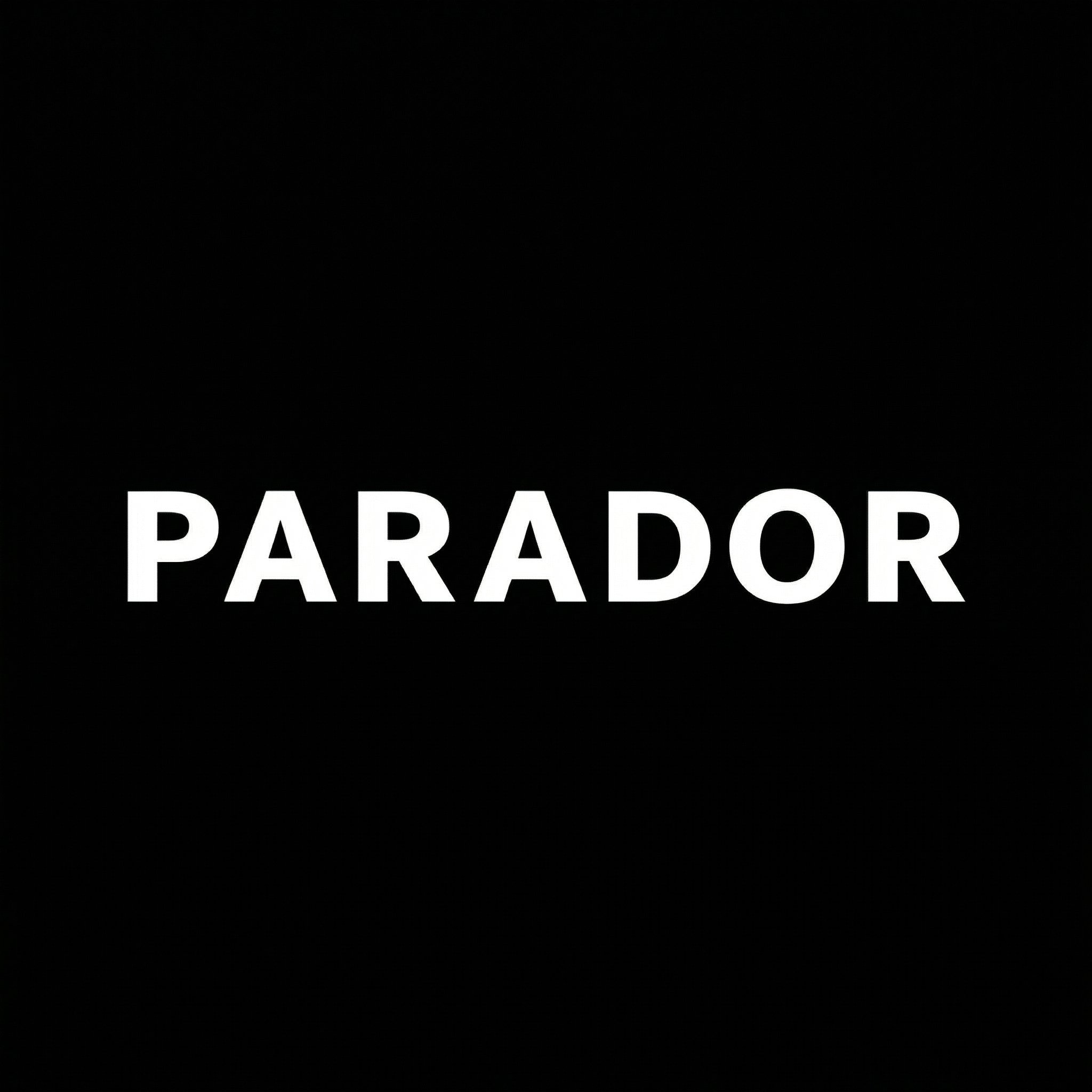 A black background with the word 'PARADOR' in white capital letters in the center.