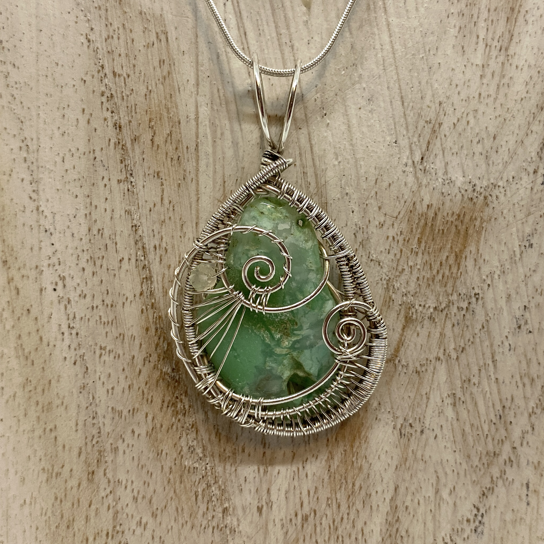 Chrysoprase in Sterling