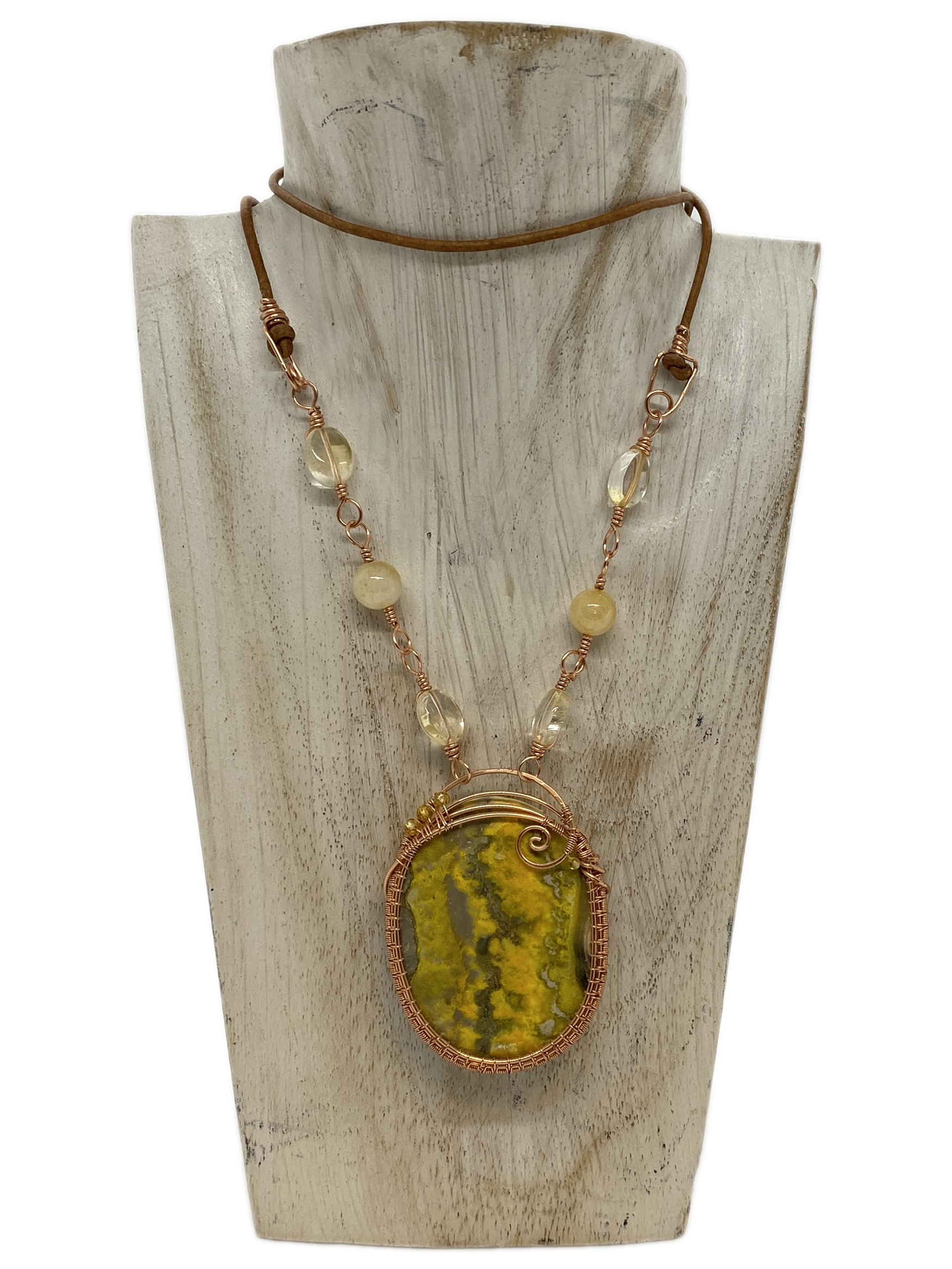 Bumblebee Jasper in Copper with Citrine