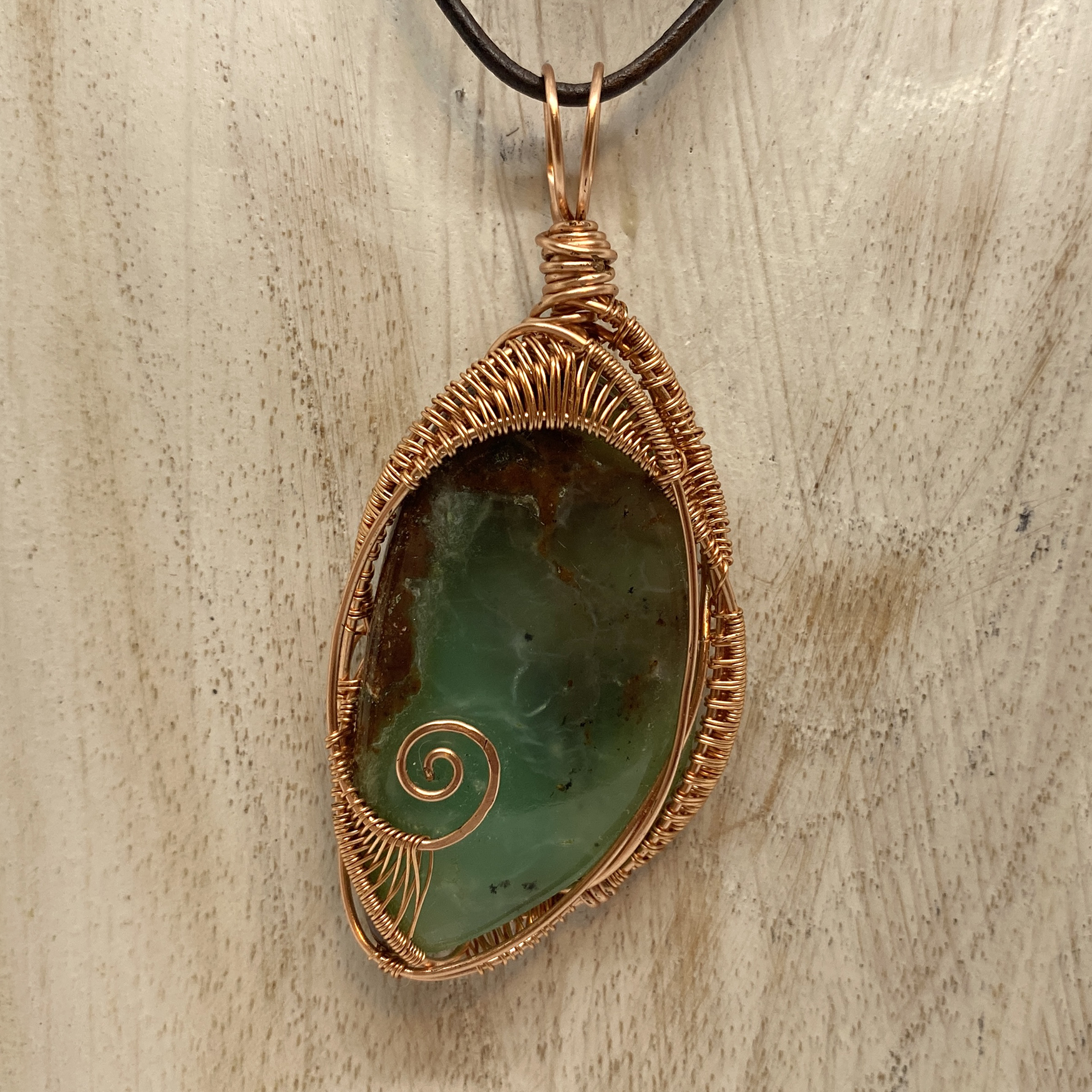 Chrysoprase in Copper