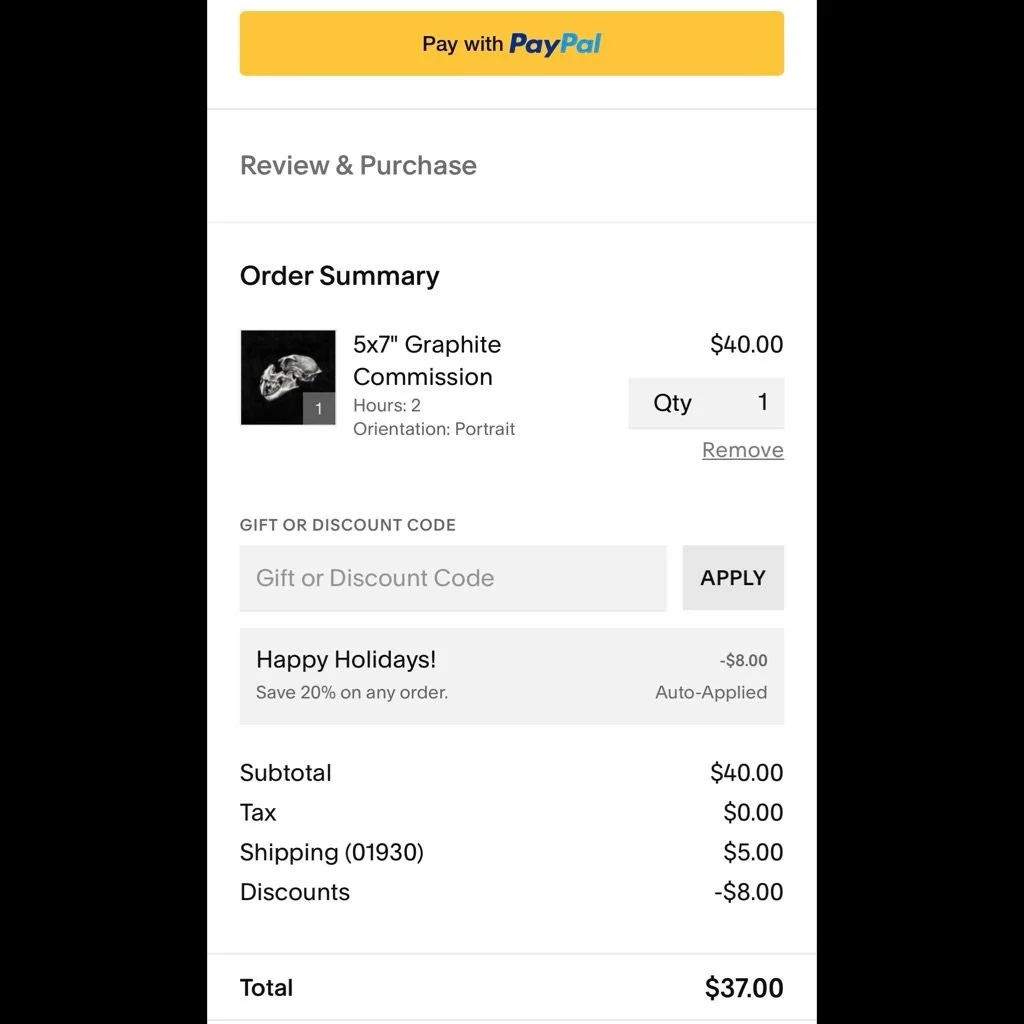 Great news everybody! After three veryyy long business days, PayPal is finally available on my website! 

Remember for the grand opening everything is 20% off, including commission preorders! And all orders before January 1rst receive a free gift! 🥰