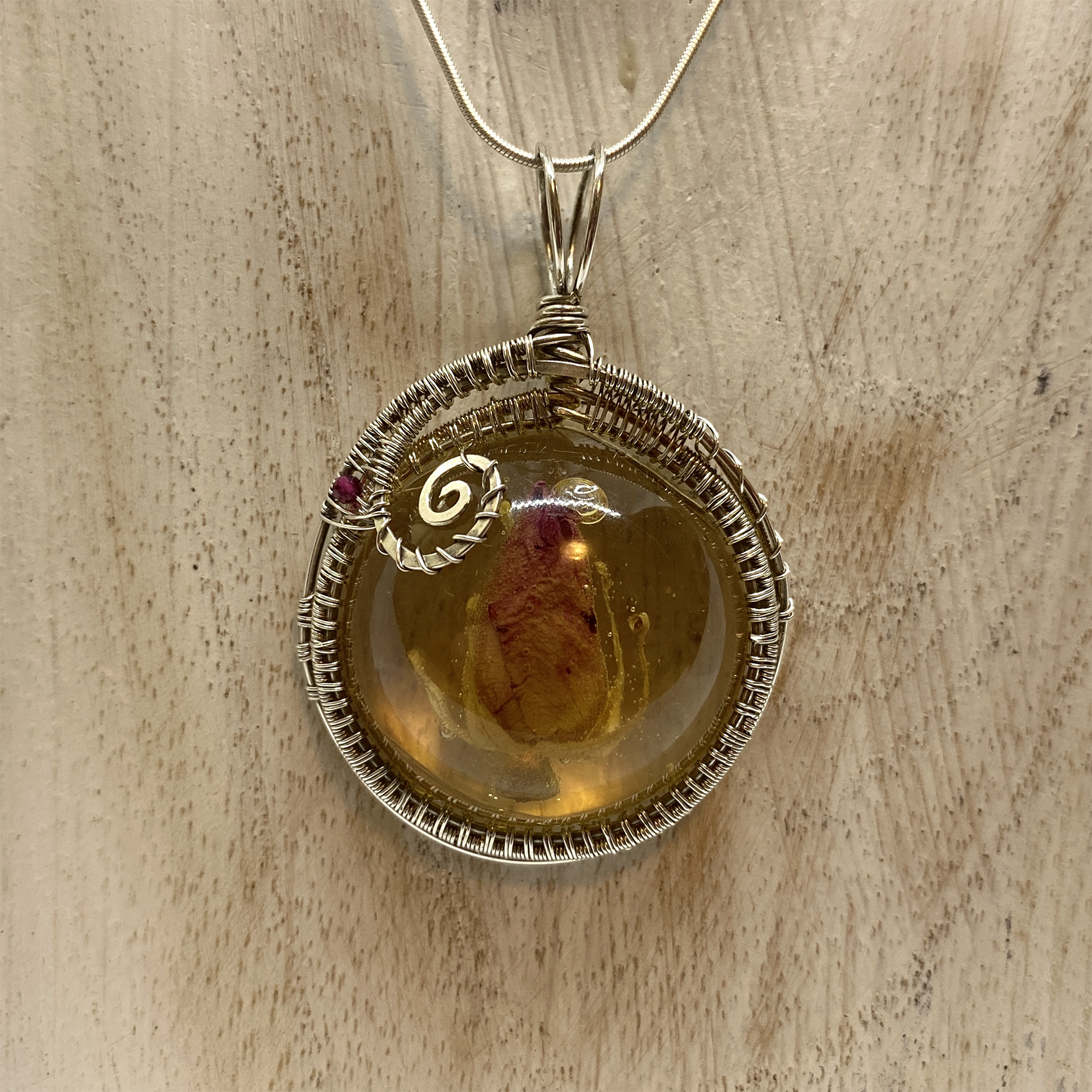 Rose Bud in Resin