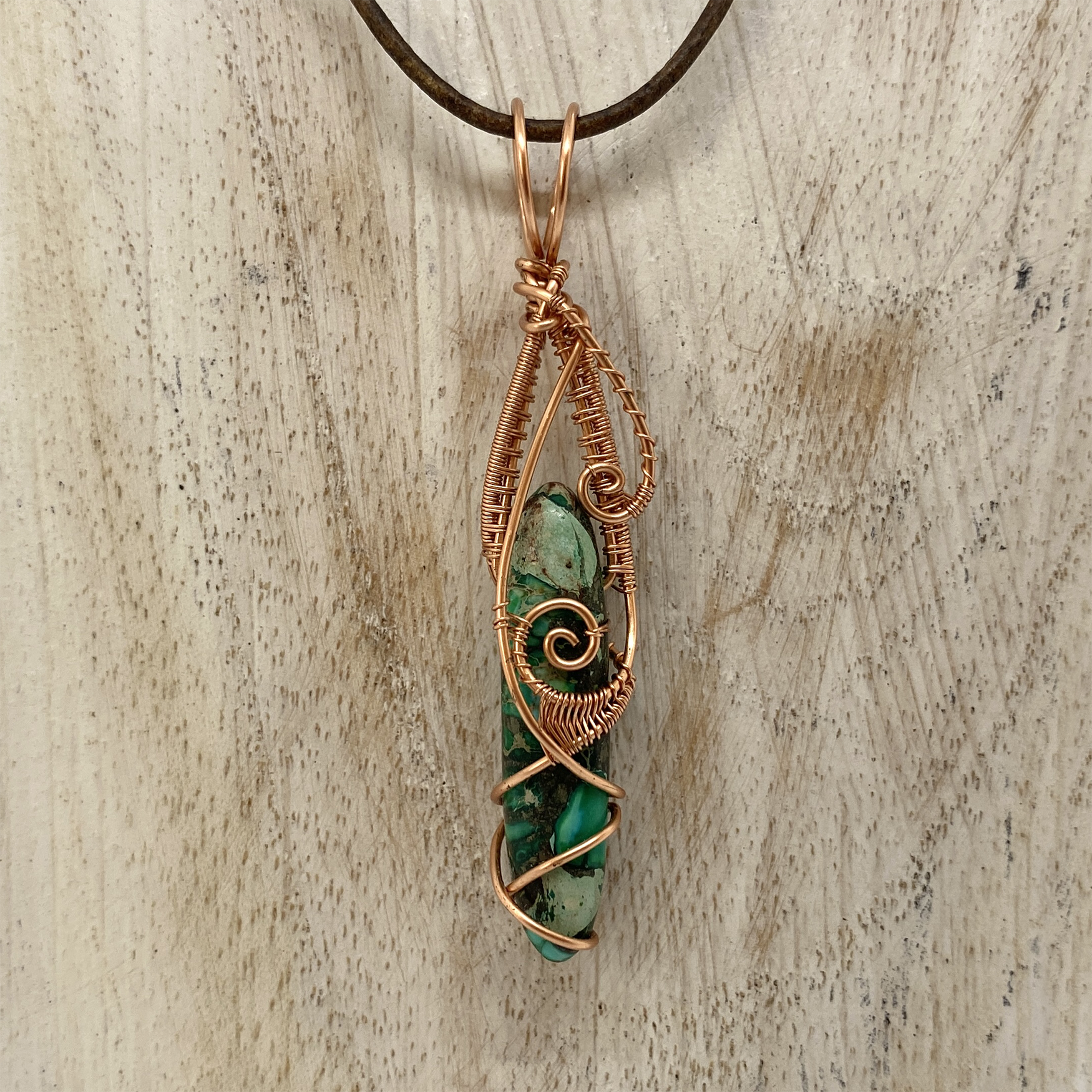 Sea Sediment Jasper in Copper