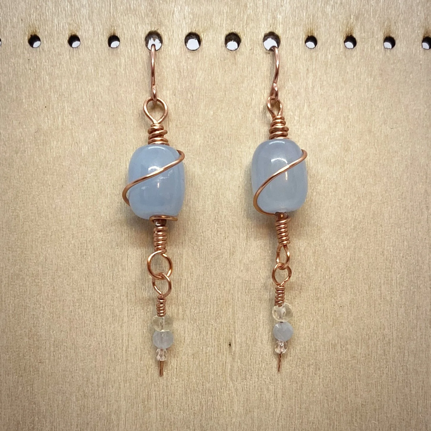 Celestite with Aquamarine Earrings