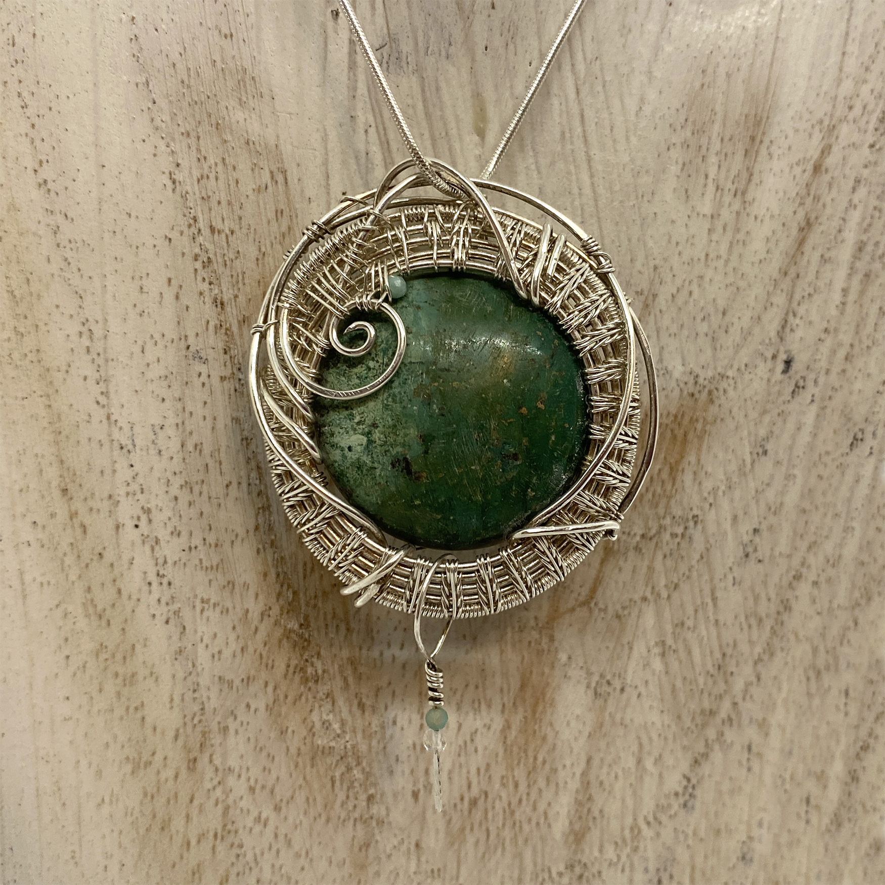 Chrysocolla in Sterling