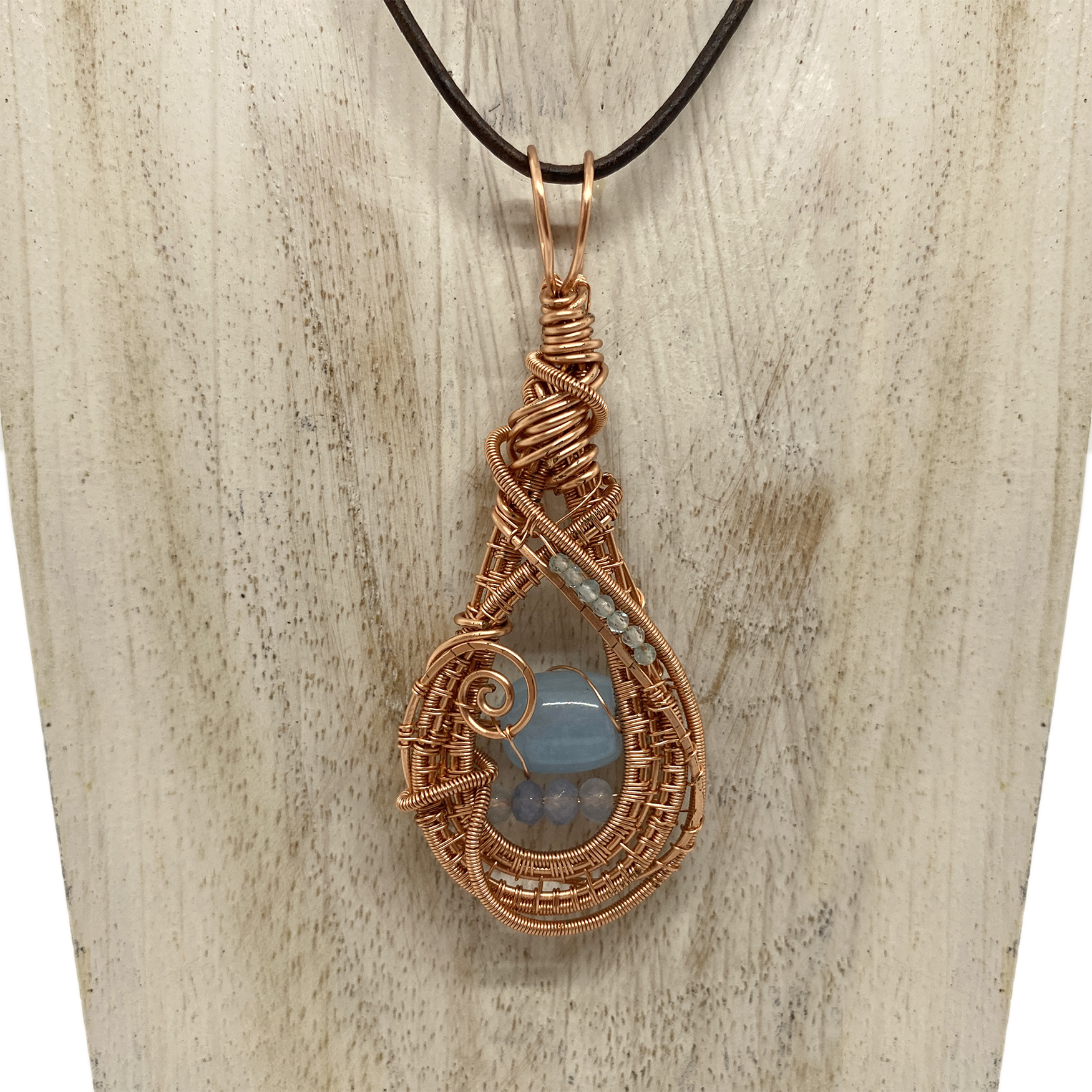 Celestite with Aquamarine