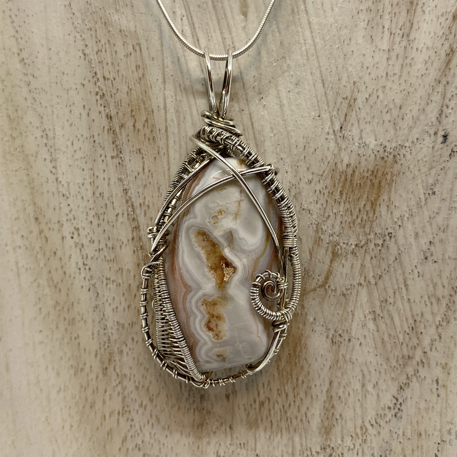 Botswana Agate in Sterling