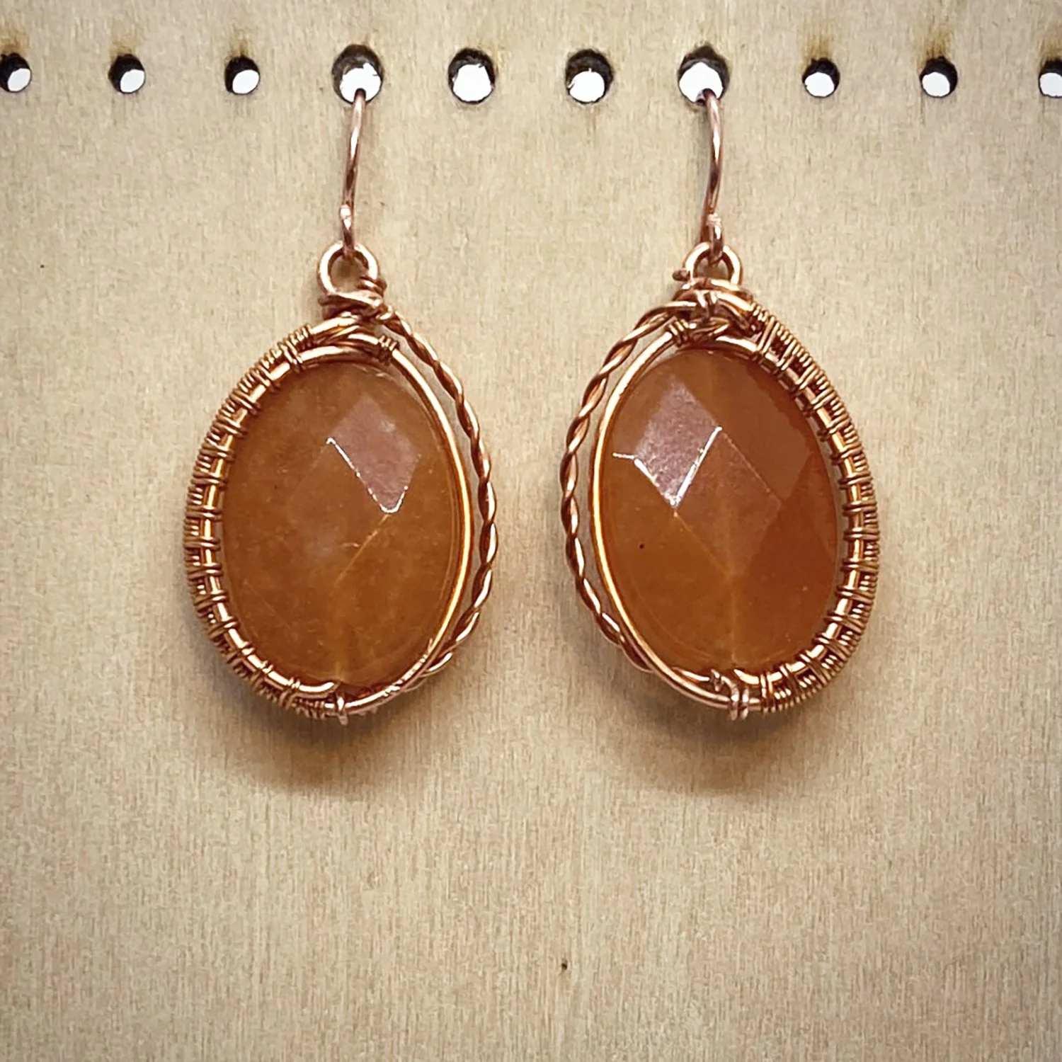 Orange Aventurine Earrings