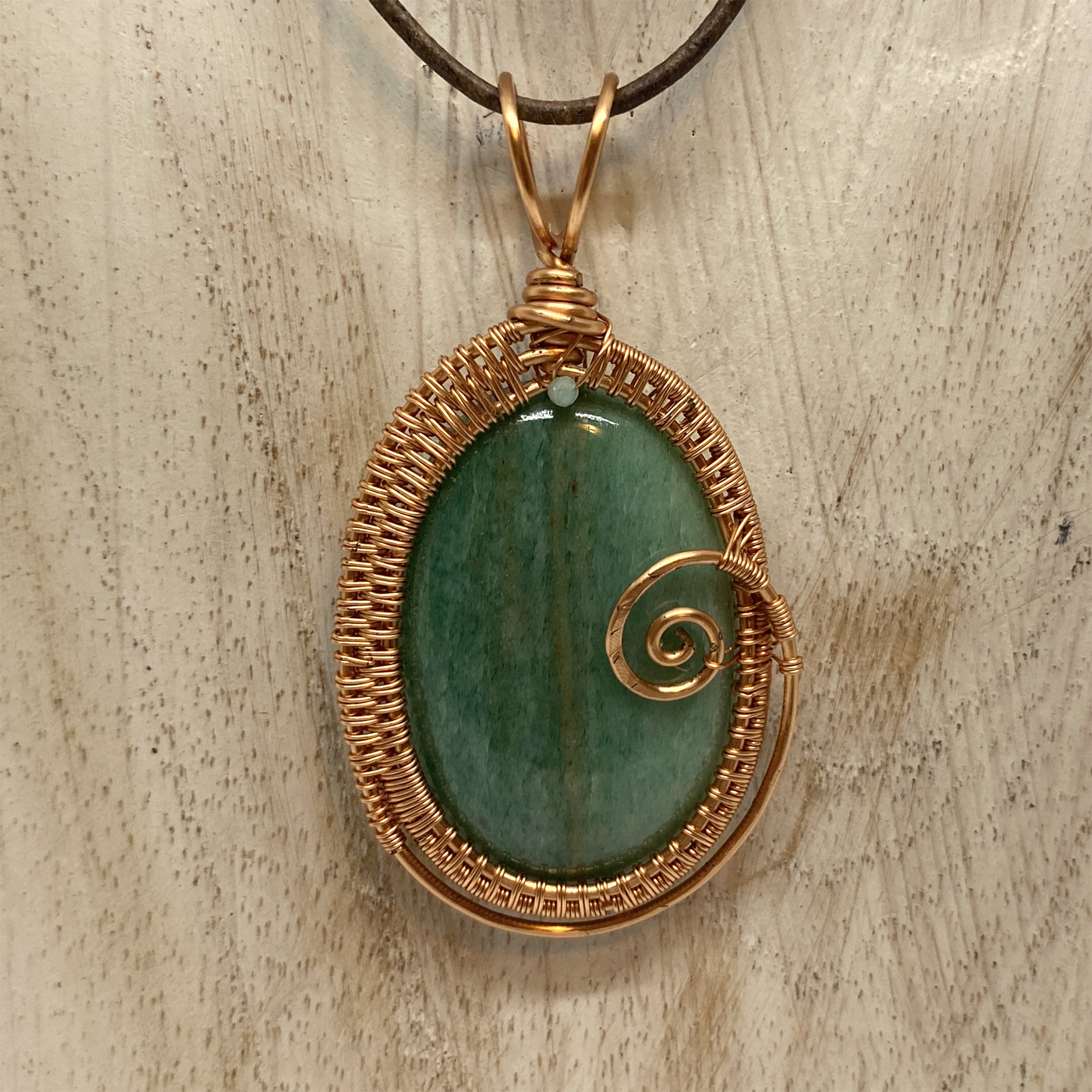 Green Aventurine in Copper