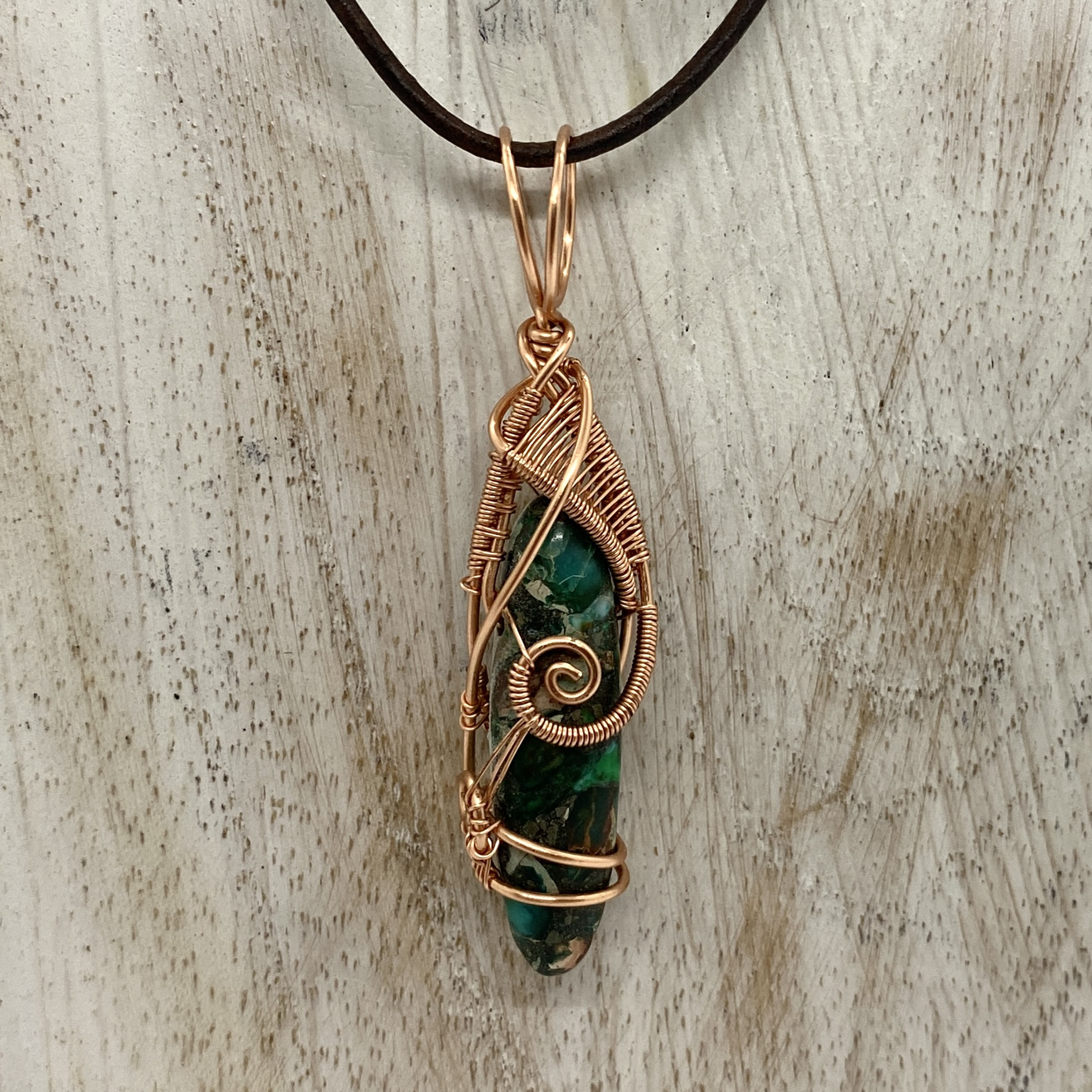 Sea Sediment Jasper in Copper
