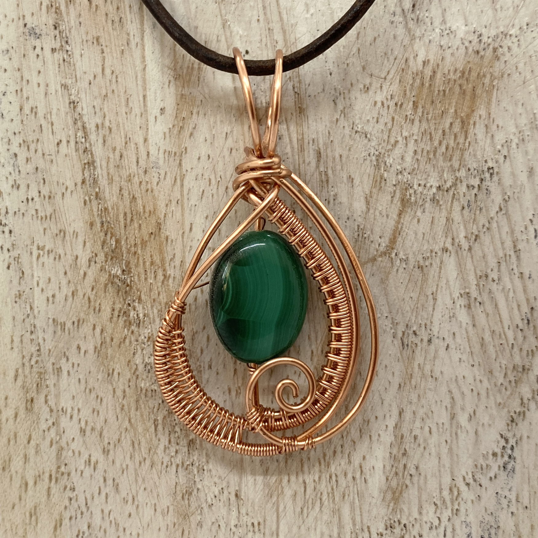 Malachite in Copper