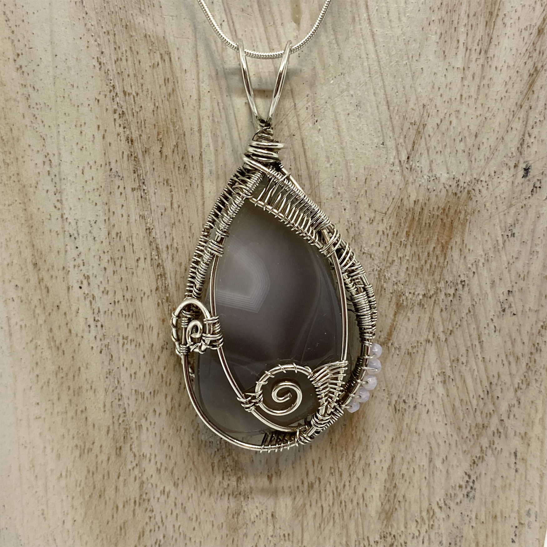 Botswana Agate in Sterling