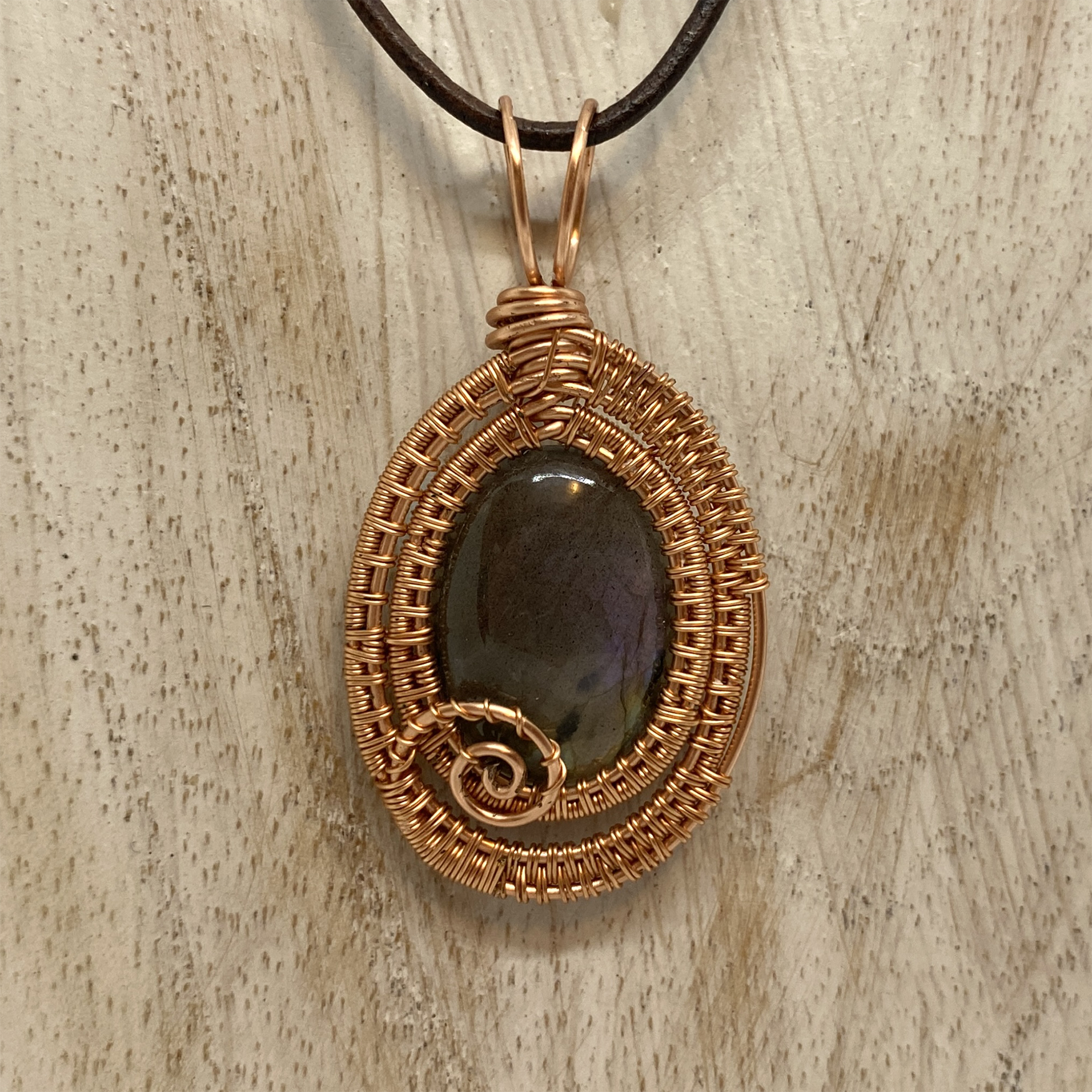 Purple Labradorite in Copper