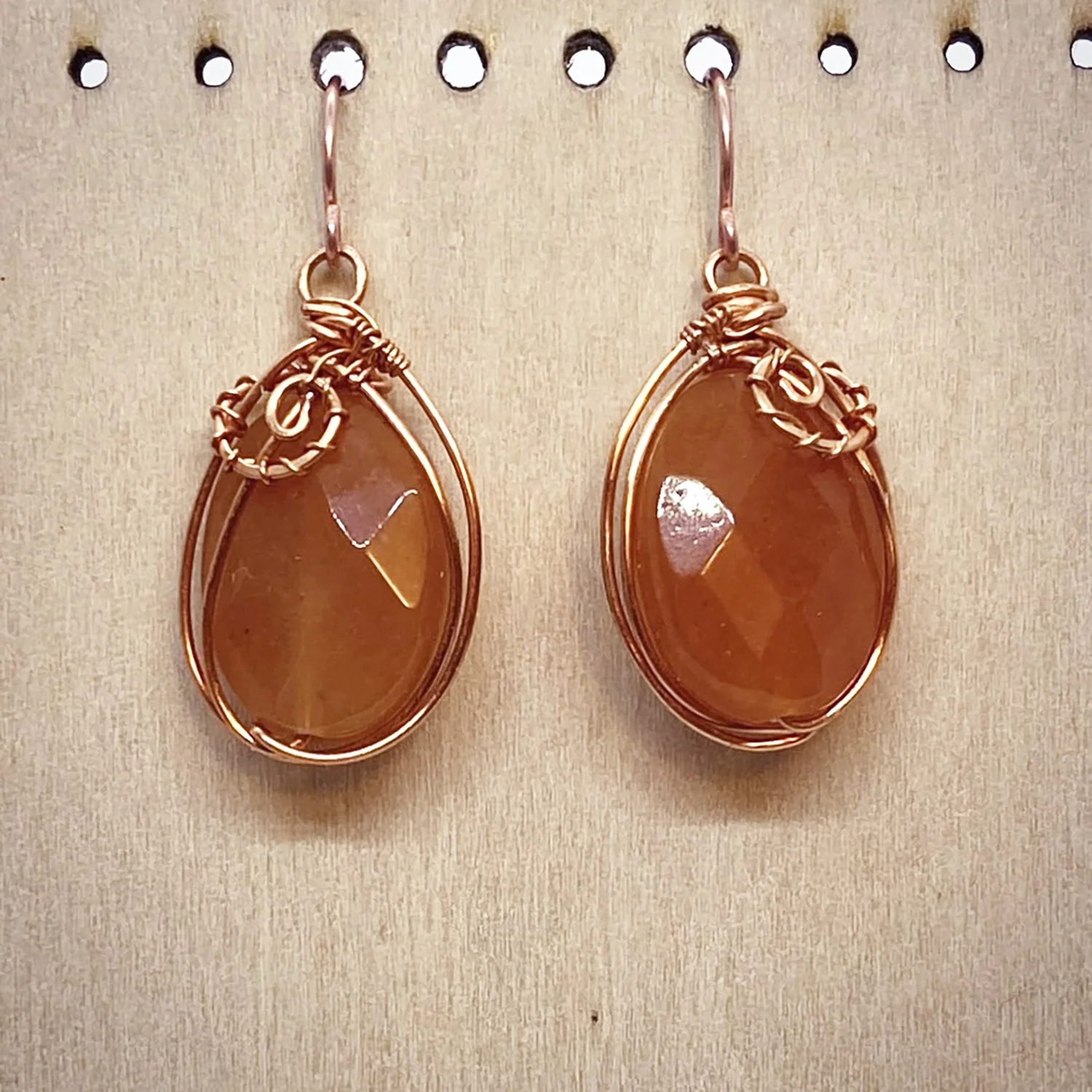 Orange Aventurine Earrings