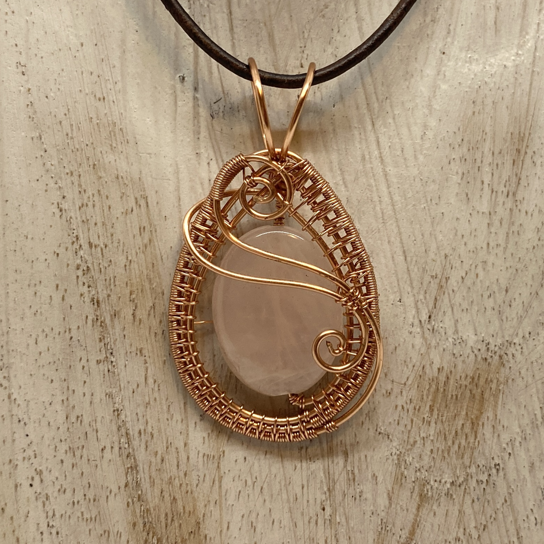 Rose Quartz in Copper