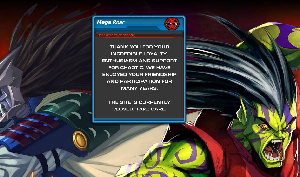 Chaotic Website Closed Down
