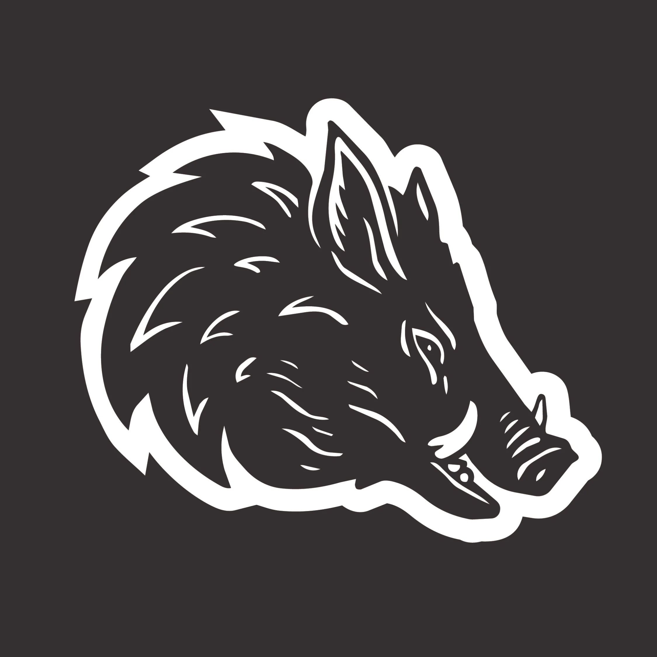 Kiger Hog Control 
Logo Design 3 - All White