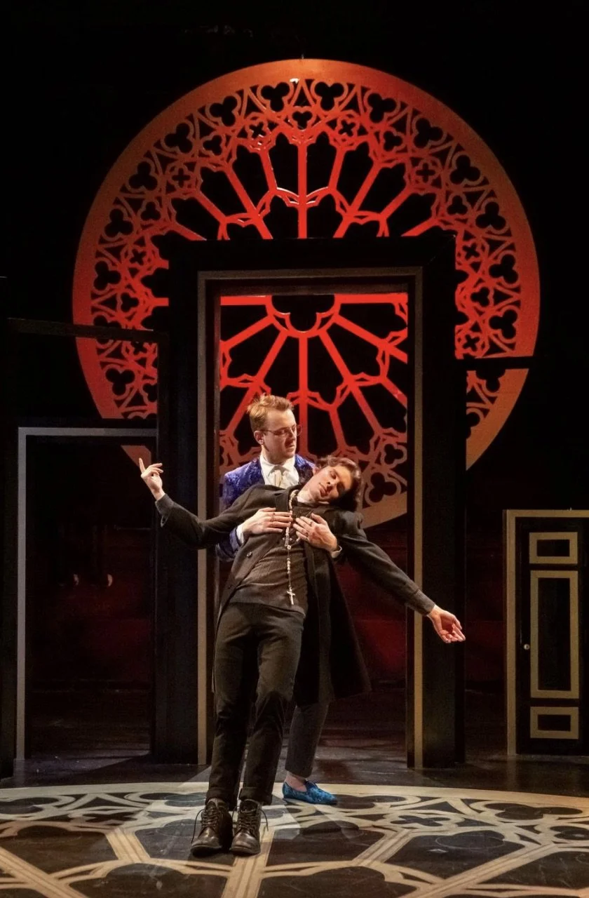 Tartuffe - University of Utah 2021,
Director: Robert Scott Smith,
Scenic Designer: Rachael Harned,
Lighting Designer: Jason Snow,
Photo Credits: Todd Collins