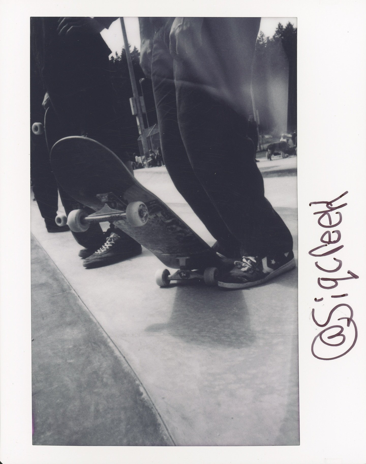 Polaroids from the Qualicum Beach Skatepark Grand Opening! So proud to call this my home park! Huge thanks to @newlineskateparks for doing such an amazing job. @qb_skaters you guys have been so pivotal to getting us a new park. There&rsquo;s so many 