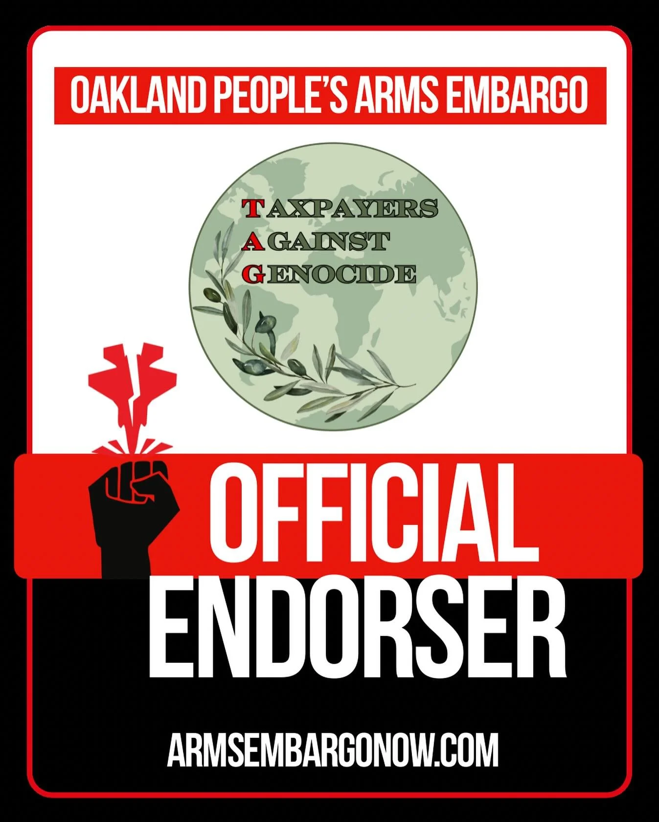 TAXPAYERS AGAINST GENOCIDE DEMANDS AN OAKLAND ARMS EMBARGO!

As the genocide in Gaza rages on for two years now, Oakland has played an integral role in ensuring that it continues with ease. Since January 2025, Oakland has quietly sent at least 280 mi