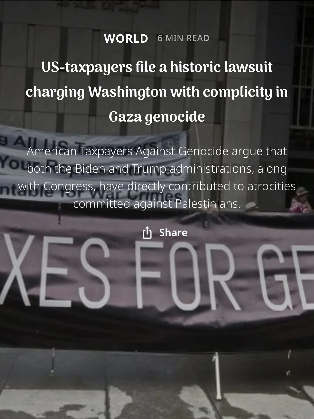 Fantastic article by @trtworld about the historic filing TAG has done with the IACHR against the US government for its complicity of the Gaza genocide. 

Here are a few excerpts from the article. To read the full article, the link is in the comments.