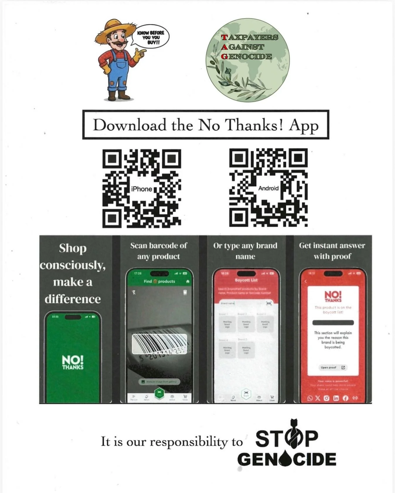 Please try the NO THANKS app. This is a powerful tool to see if a product is on the BDS list before buying it. 
It’s time to say NO to the occupation and YES to justice with your money.
#BDS #taxpayersagainstgenocide