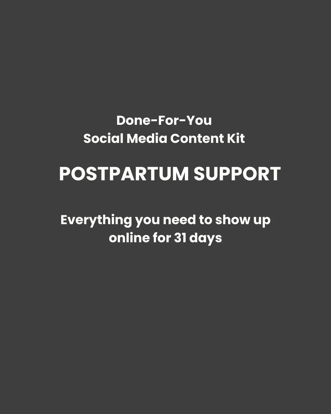 Pregnancy and Postpartum Support Social Media Content Kit