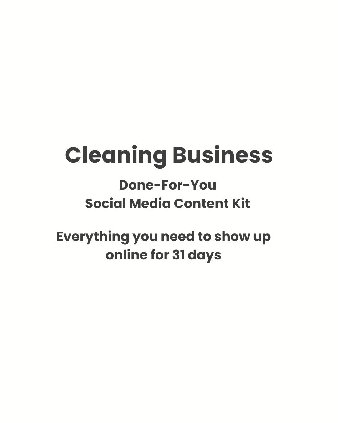 Cleaning Business Social Media Content Kit