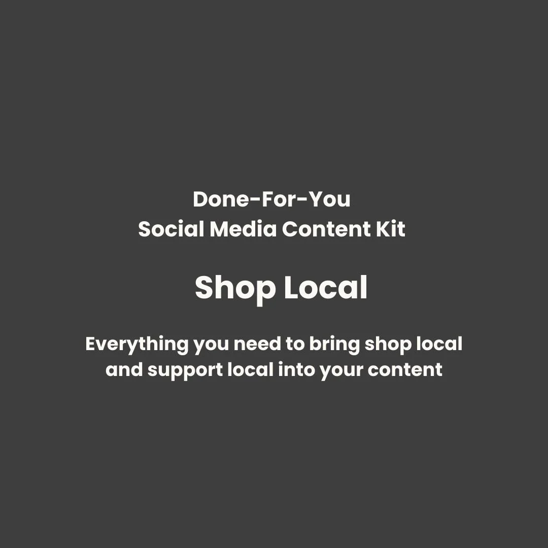 Shop Local Community Social Media Content Plan