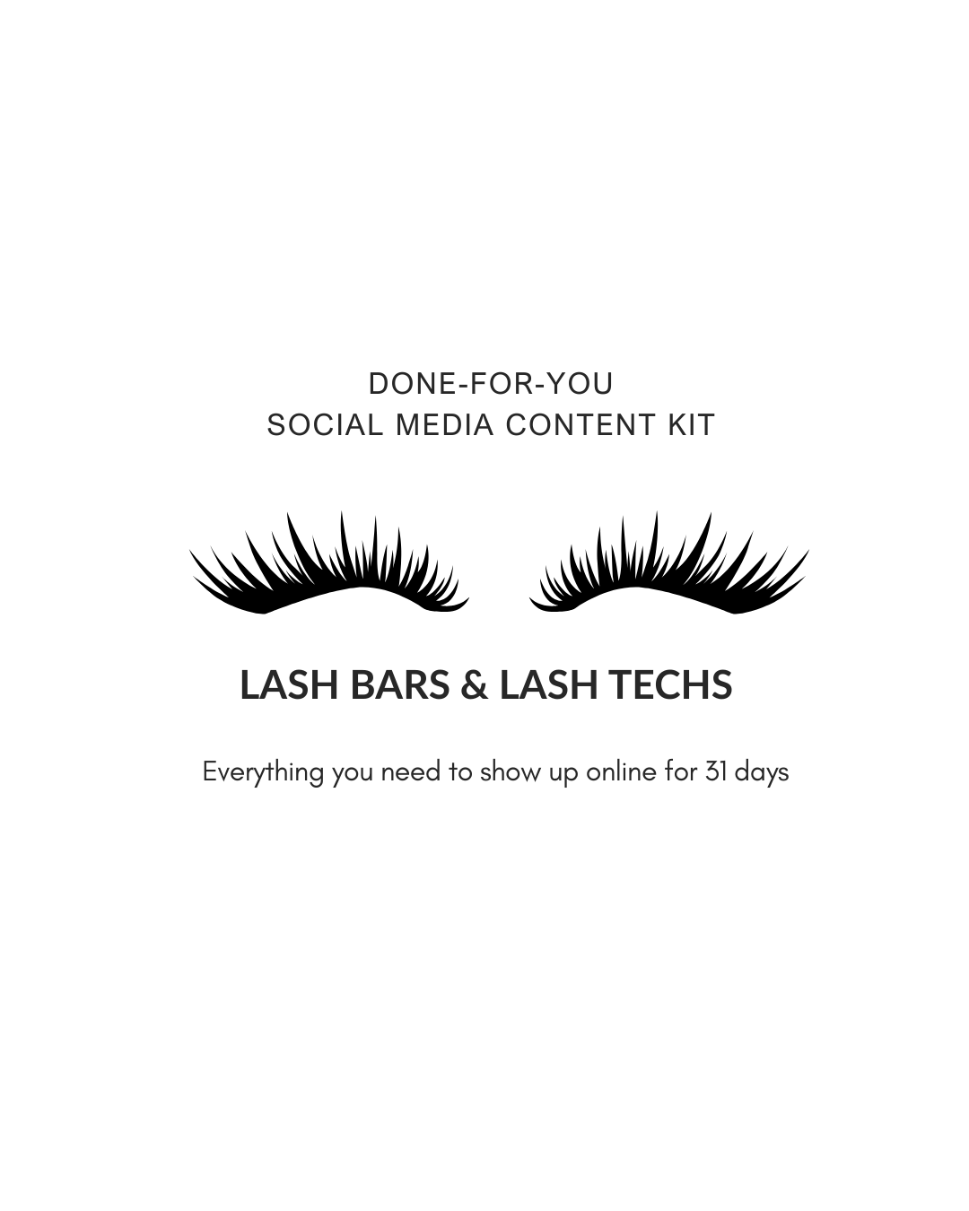 Lash Bars and Lash Techs Social Media Content Kit