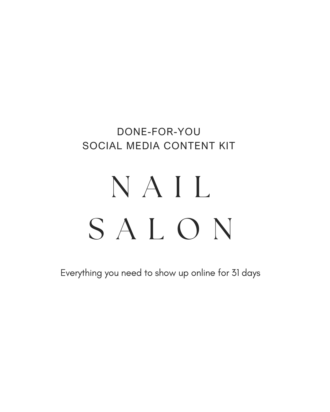 Nail Salon Social Media Content Kit