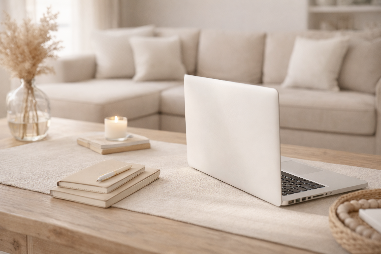 Online counselling session via laptop in a calm home setting, available across Australia