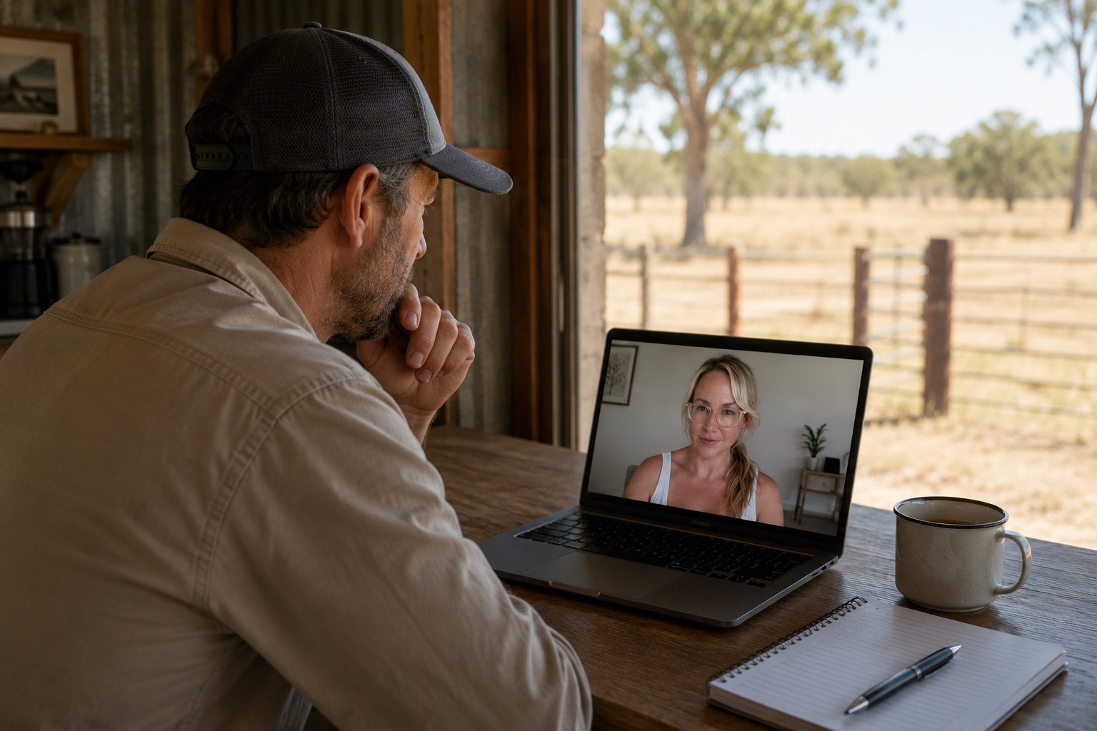Online men's counselling support for men experiencing stress, overwhelm, relationship challenges and life pressures in Townsville and regional Queensland.