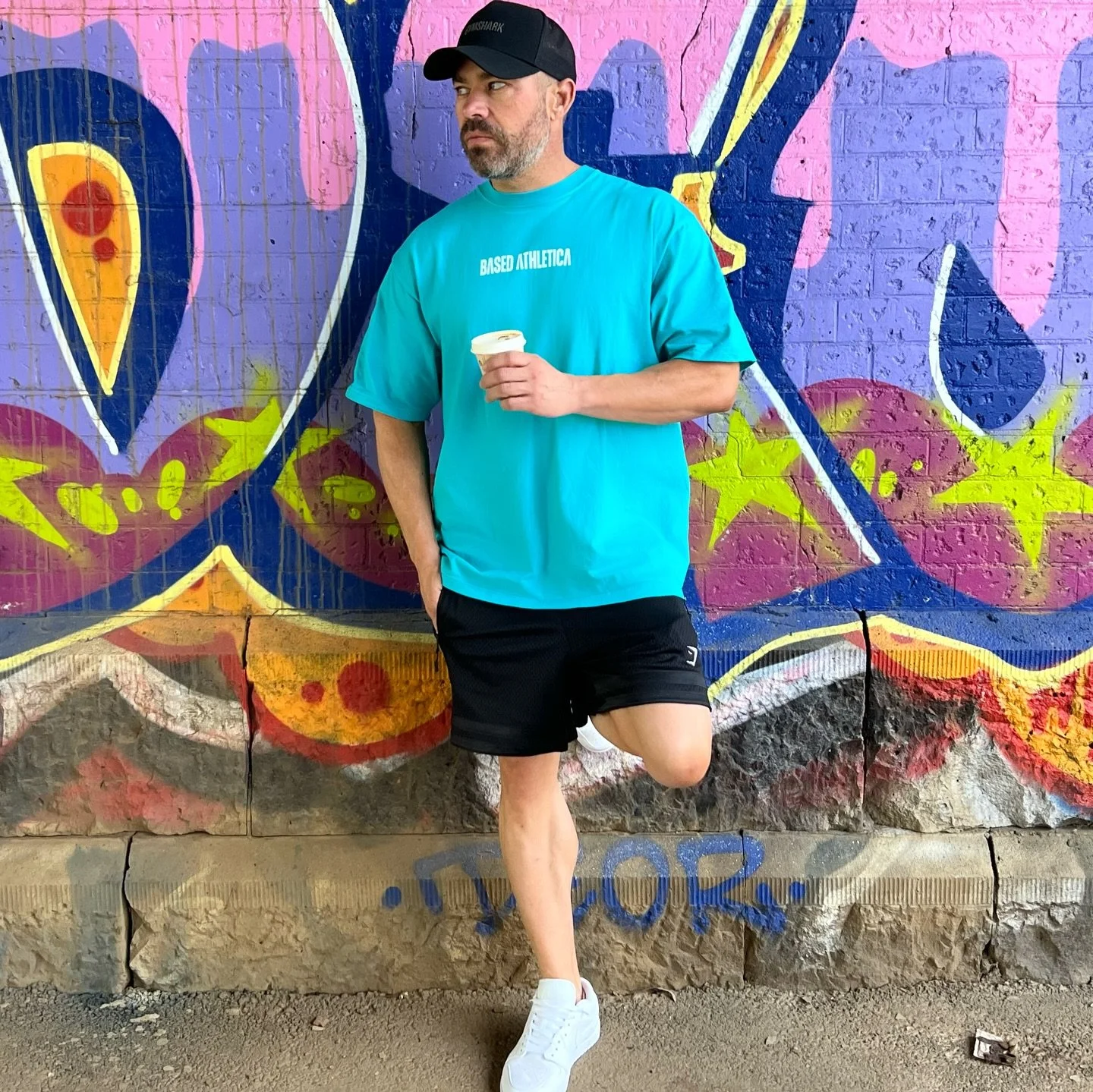 The tee you throw on before &amp; after the gym&hellip; &amp; never really want to take off 🤭

100% cotton, breathable, light weight &amp; comfortable.

Our FBR tees are running low &amp; once they&rsquo;re gone; they&rsquo;re gone 👊🏼

#basedathle