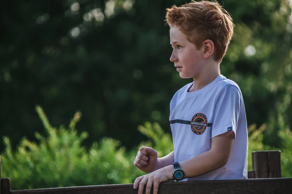 A child in afternoon light