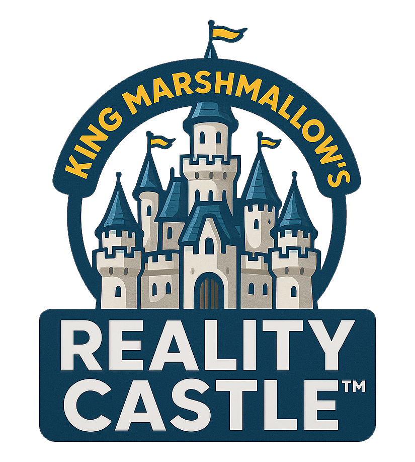 Identity design: KING MARSHMALLOW'S REALITY CASTLE