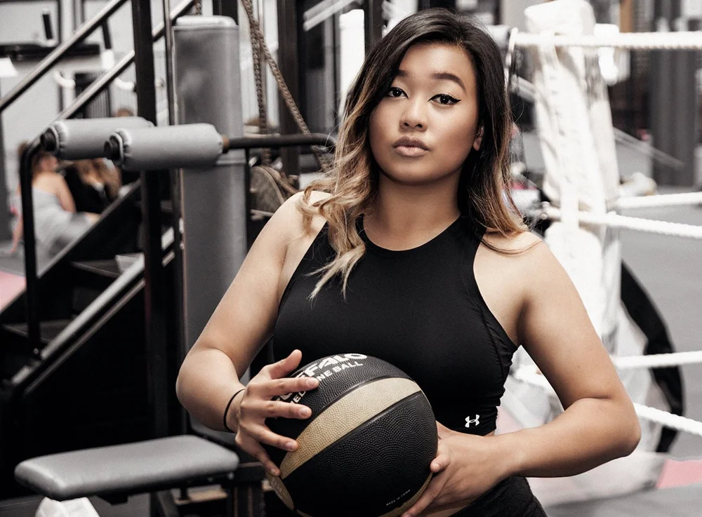 A sports portrait in a training space