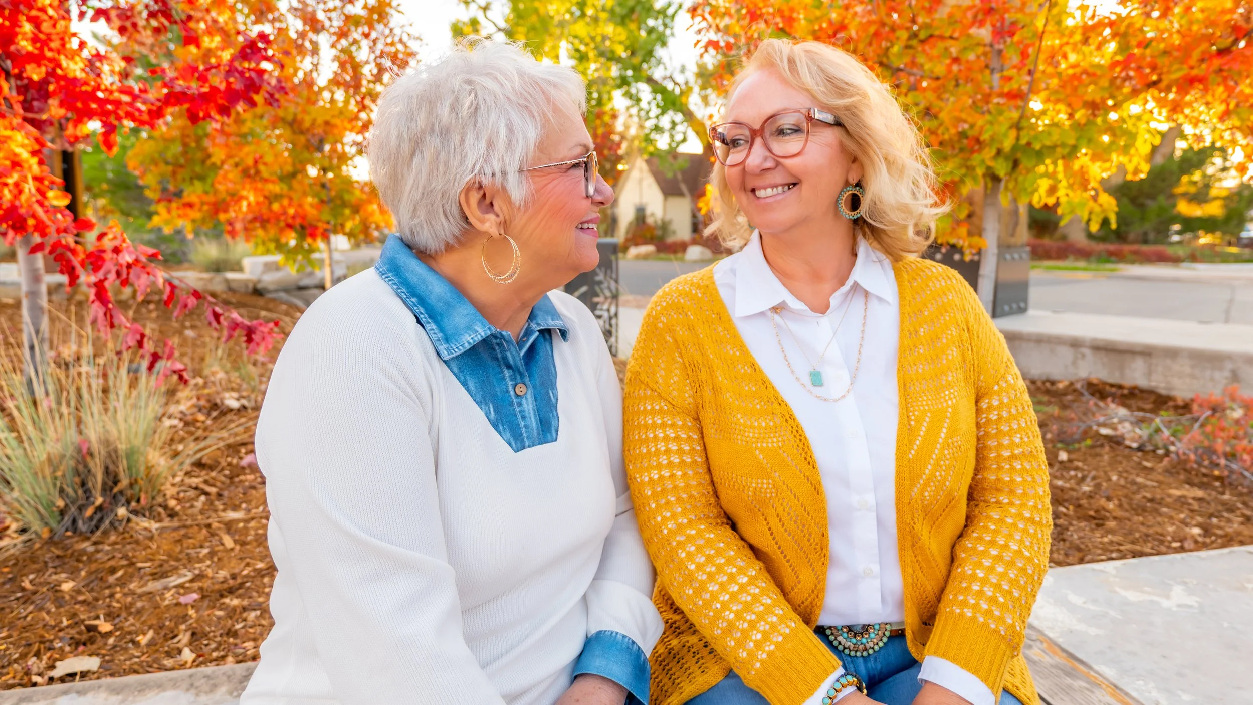 Mother and Daughter, Lona Cantine and Rebecca Bouzis, Among Friends Adult Day Center in Casper, Wyoming.