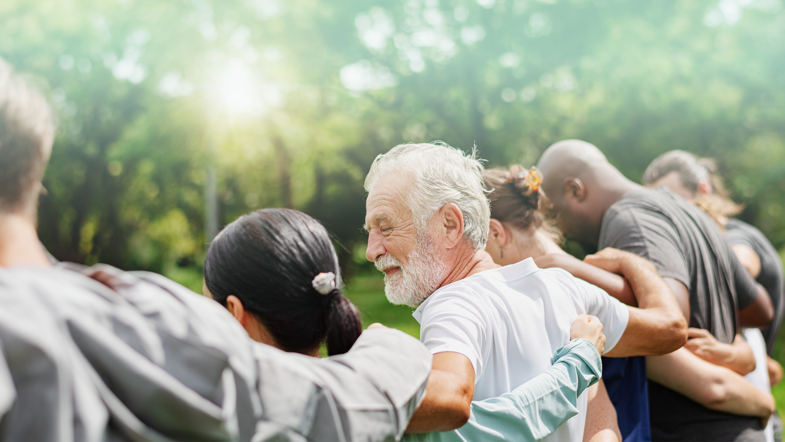 Older Adults Hugging