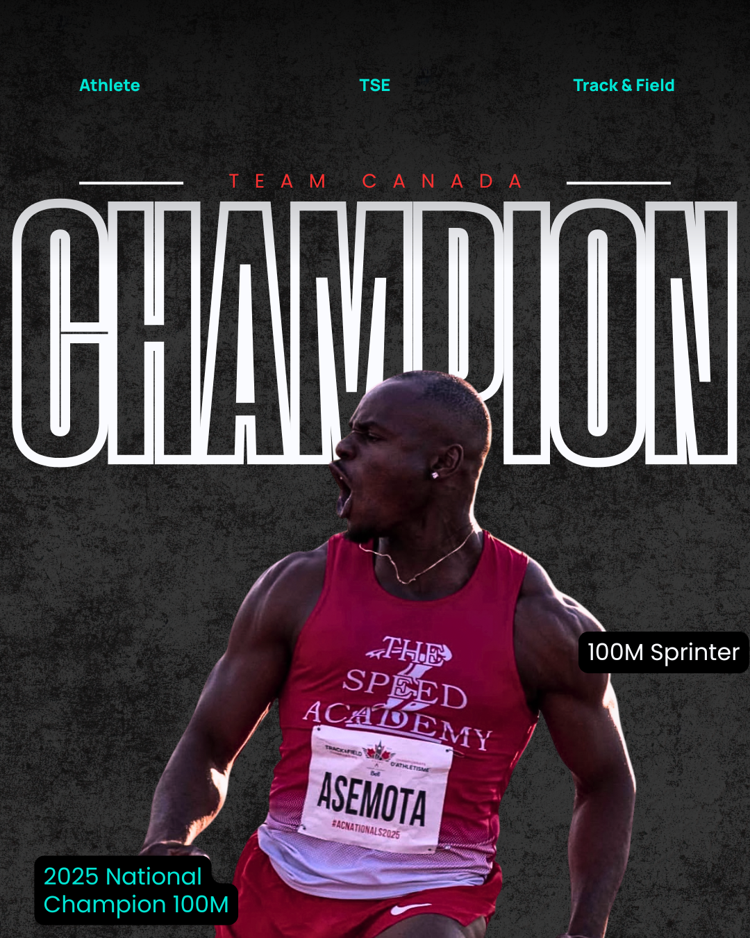 Duan Asemota Crowned Canada’s Fastest Man — Again